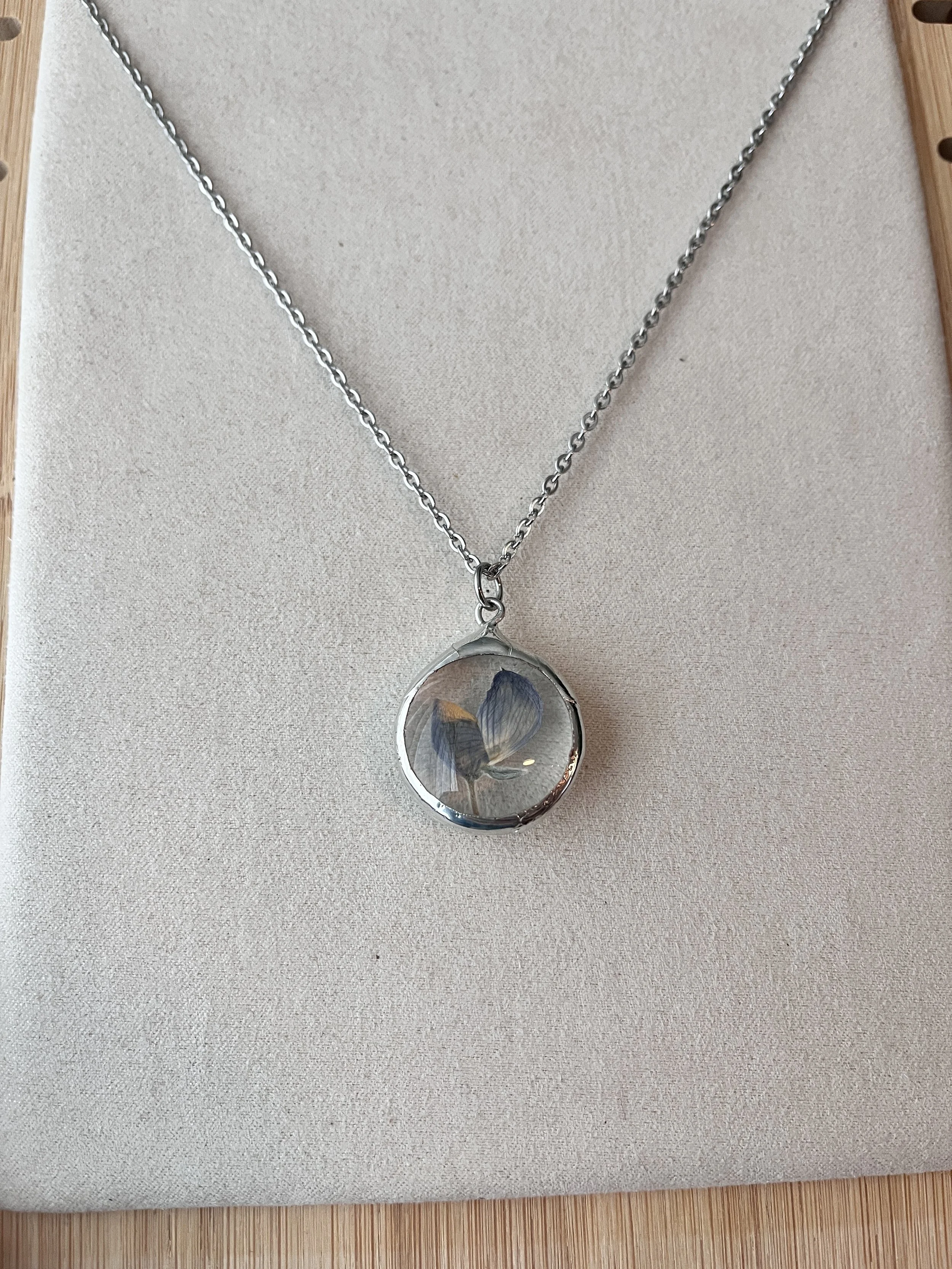Silver Lupine Soldered Floral Pendant No. 3