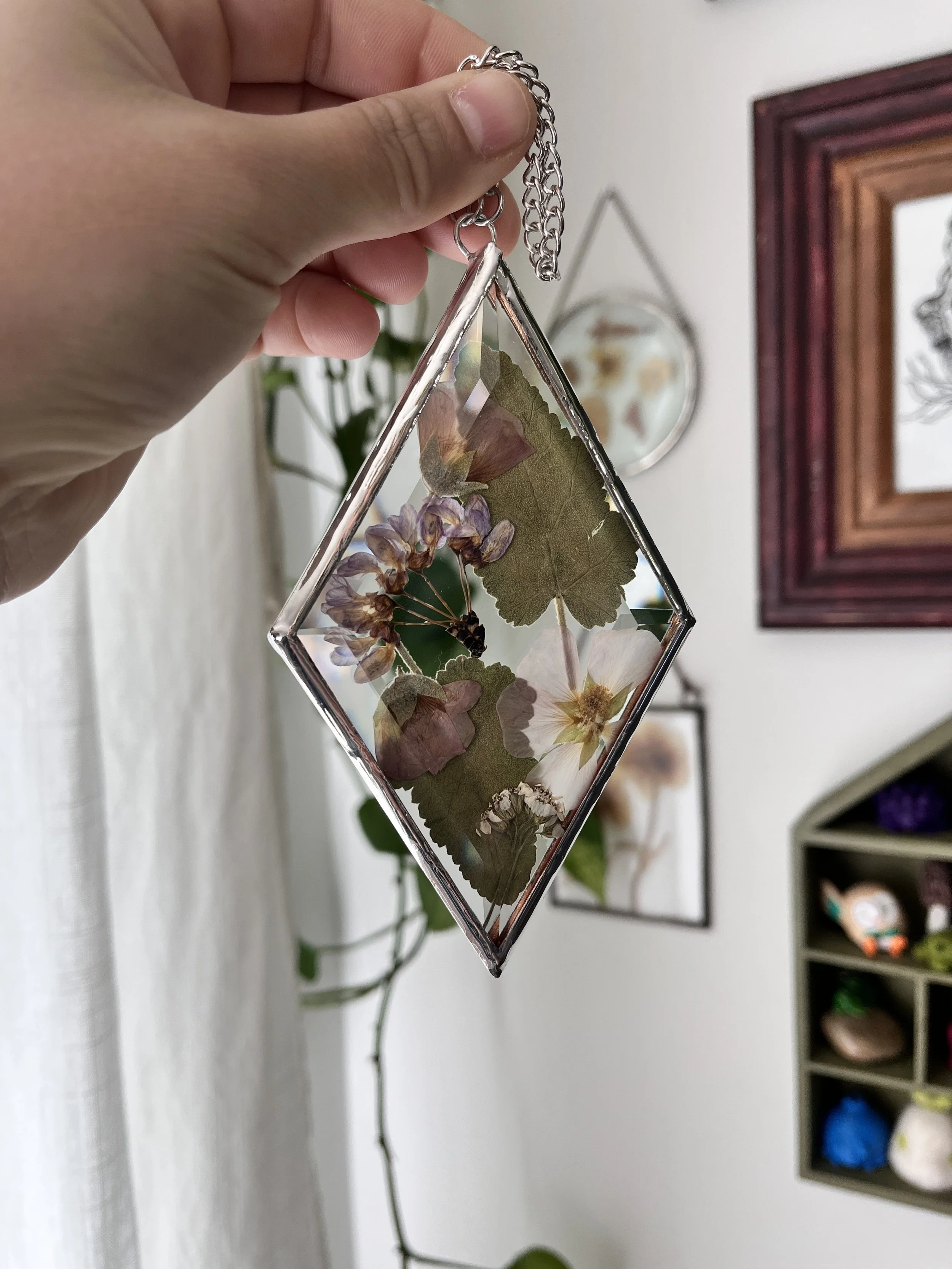 Apricot Mallow & Rebud Soldered Floral Wall Hanging (Copy)