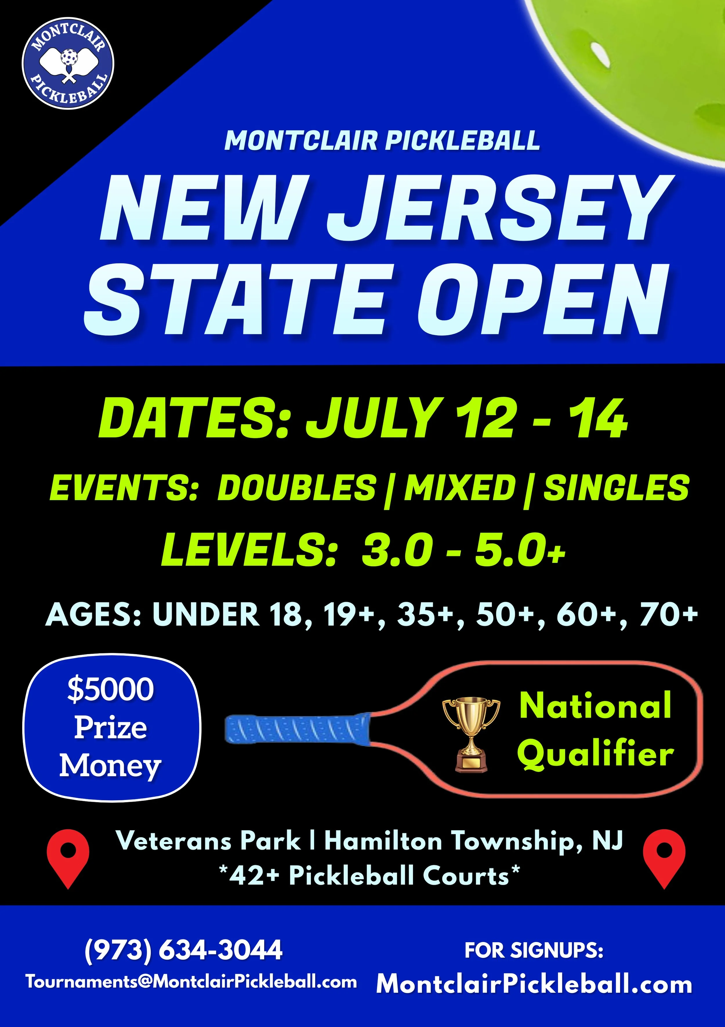 Pickleball Tournaments in New Jersey —