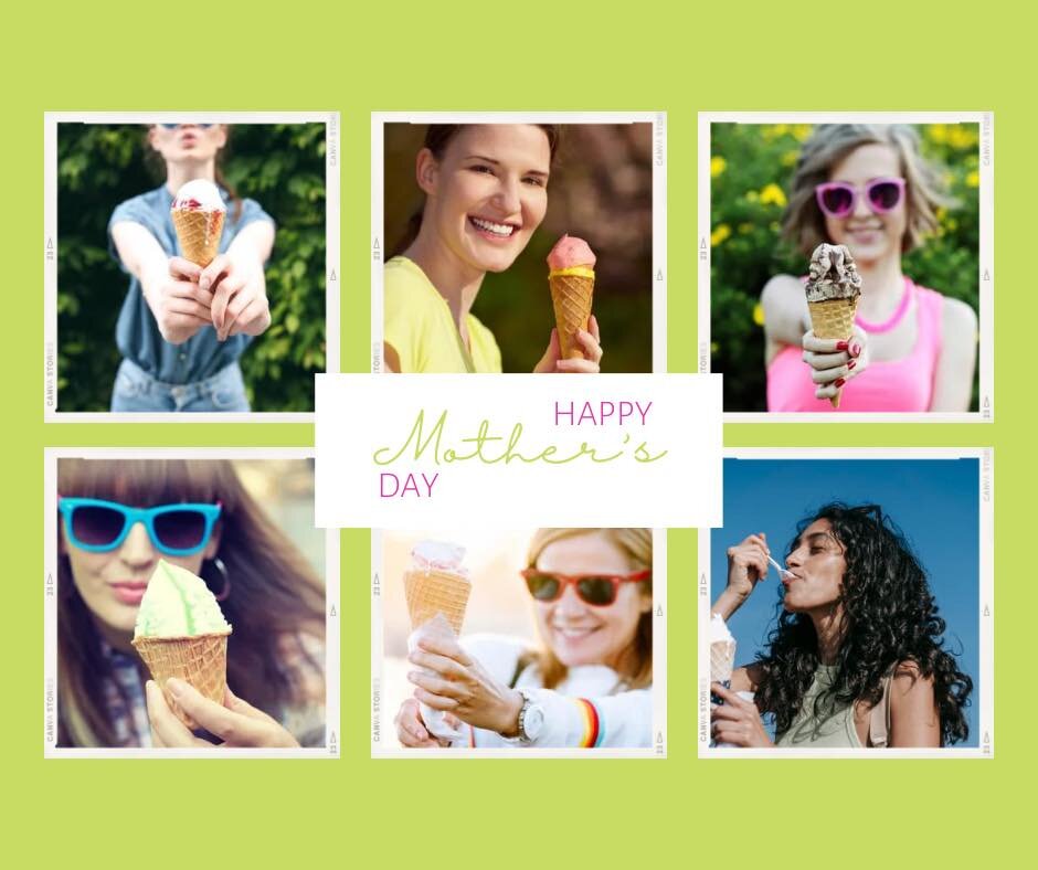 Happy Mother&rsquo;s Day to all the ✨cool✨ moms out there! 
Y&rsquo;all are triple scoops of AWESOME! 

P.S. your mom loves ice cream 😜