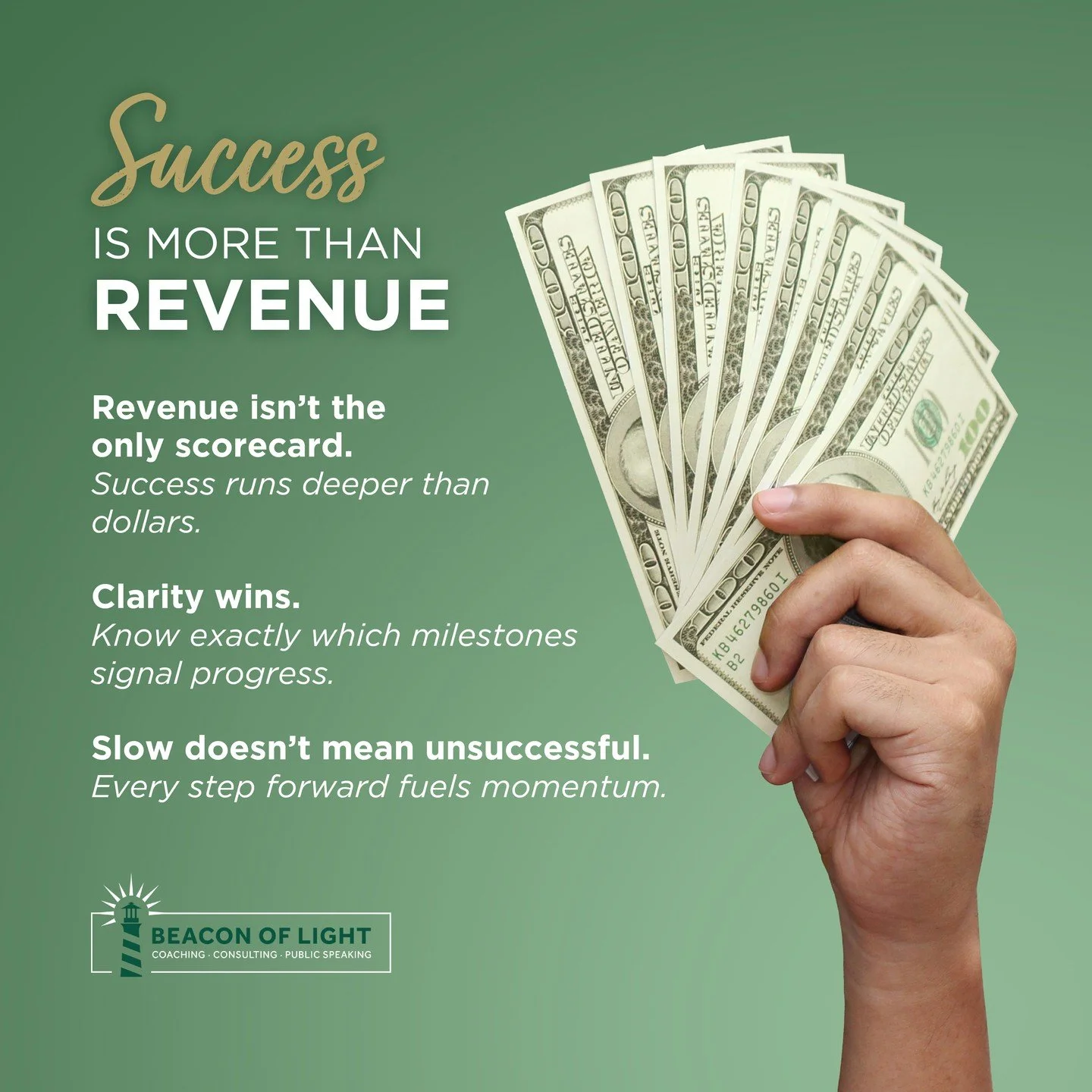 Over the last six months, we’ve had the privilege of coaching and partnering with several small business owners just starting their journey. Many came in with one big desire: “I want my business to be successful.”
 
At Beacon of Lig