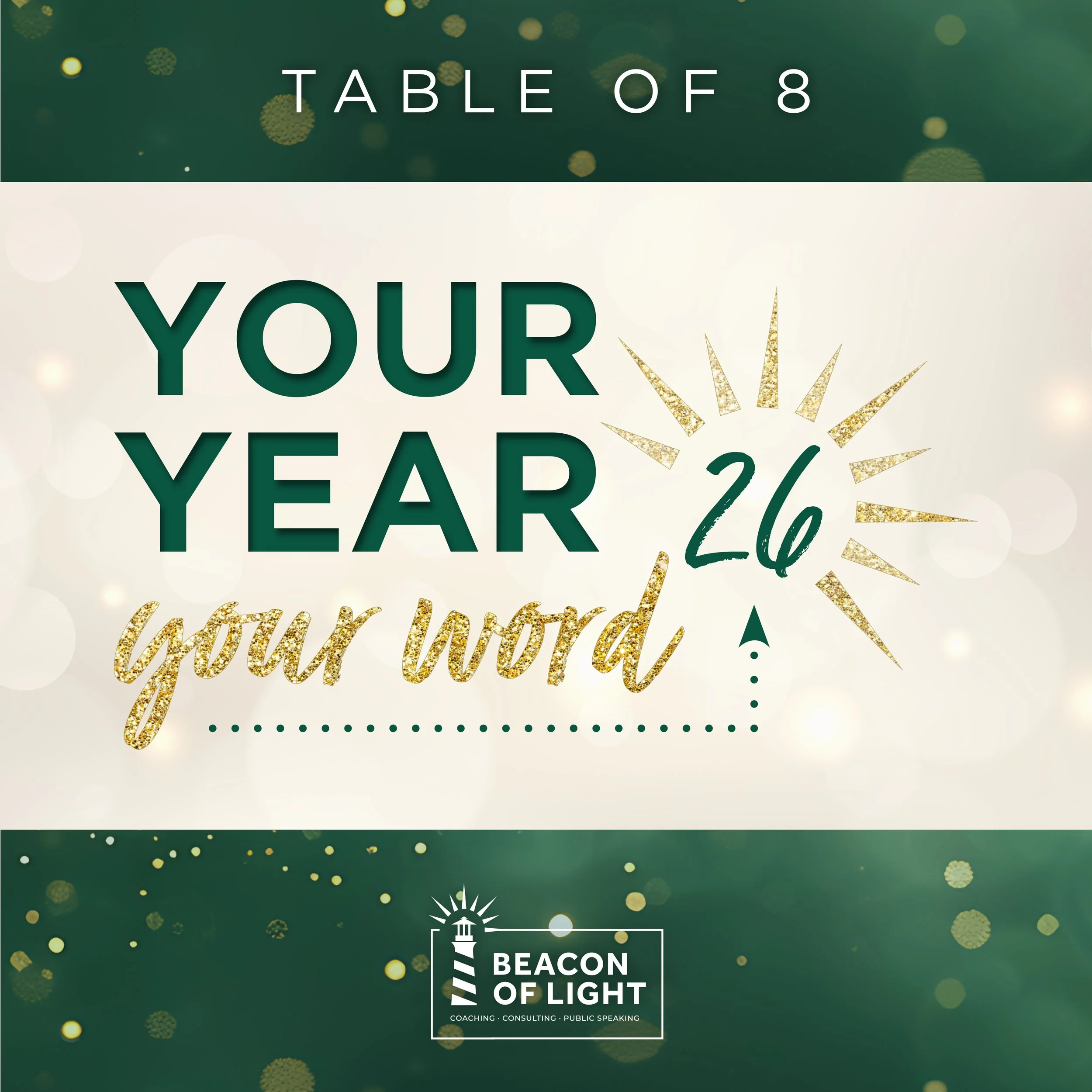 Your Year, Your Word 2026 - Table of 8