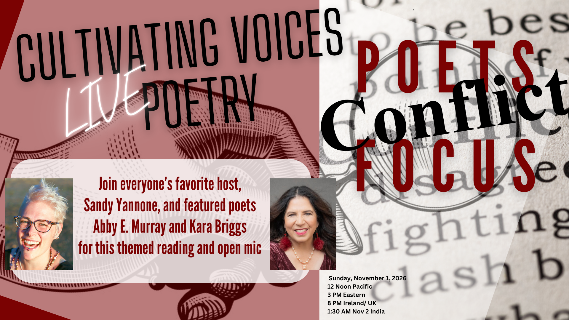 Cultivating Voices Live Poetry