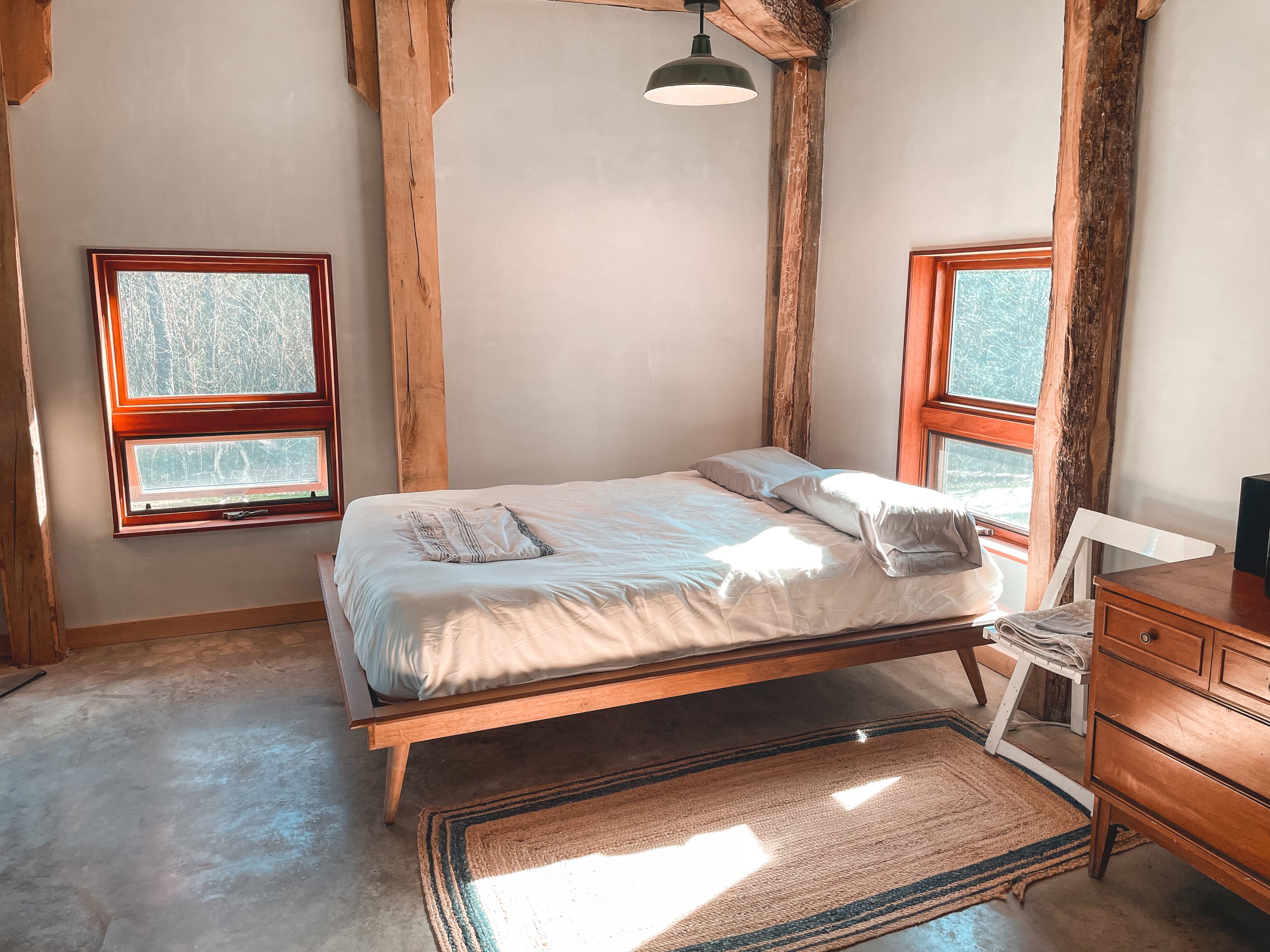 studio apartment on the lower level underneath the living room level, has separate entrance