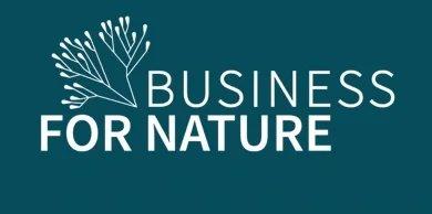 Logo with a stylized tree and the text 'Business for Nature'.