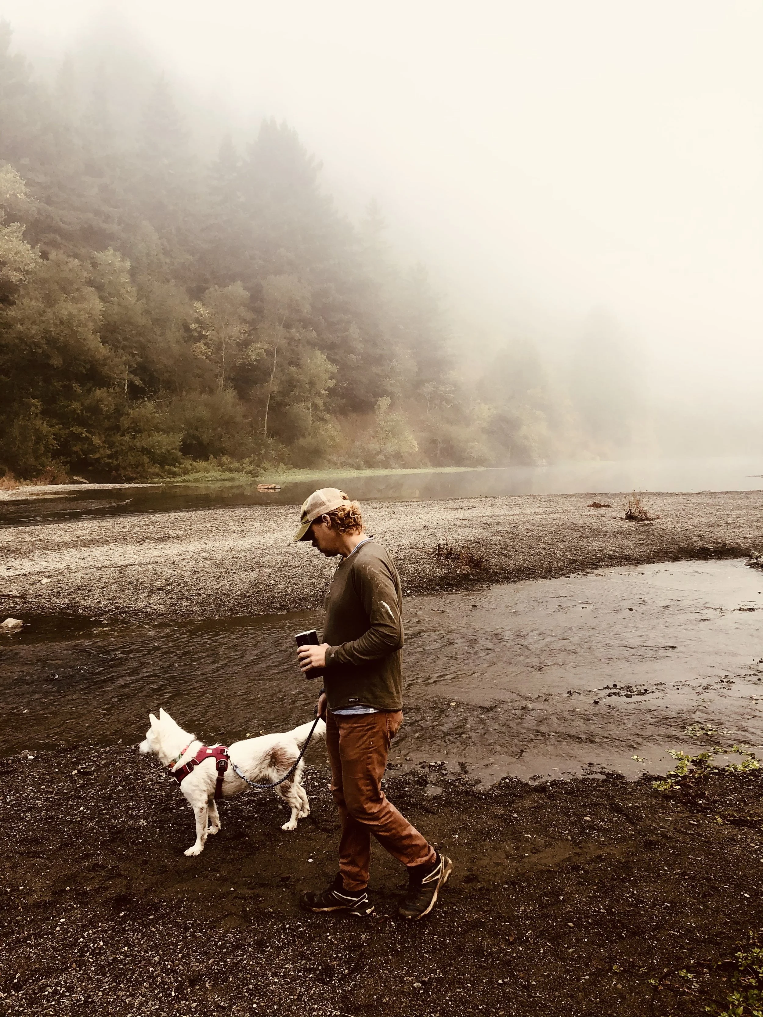 abe and river in fog with coffee.jpg