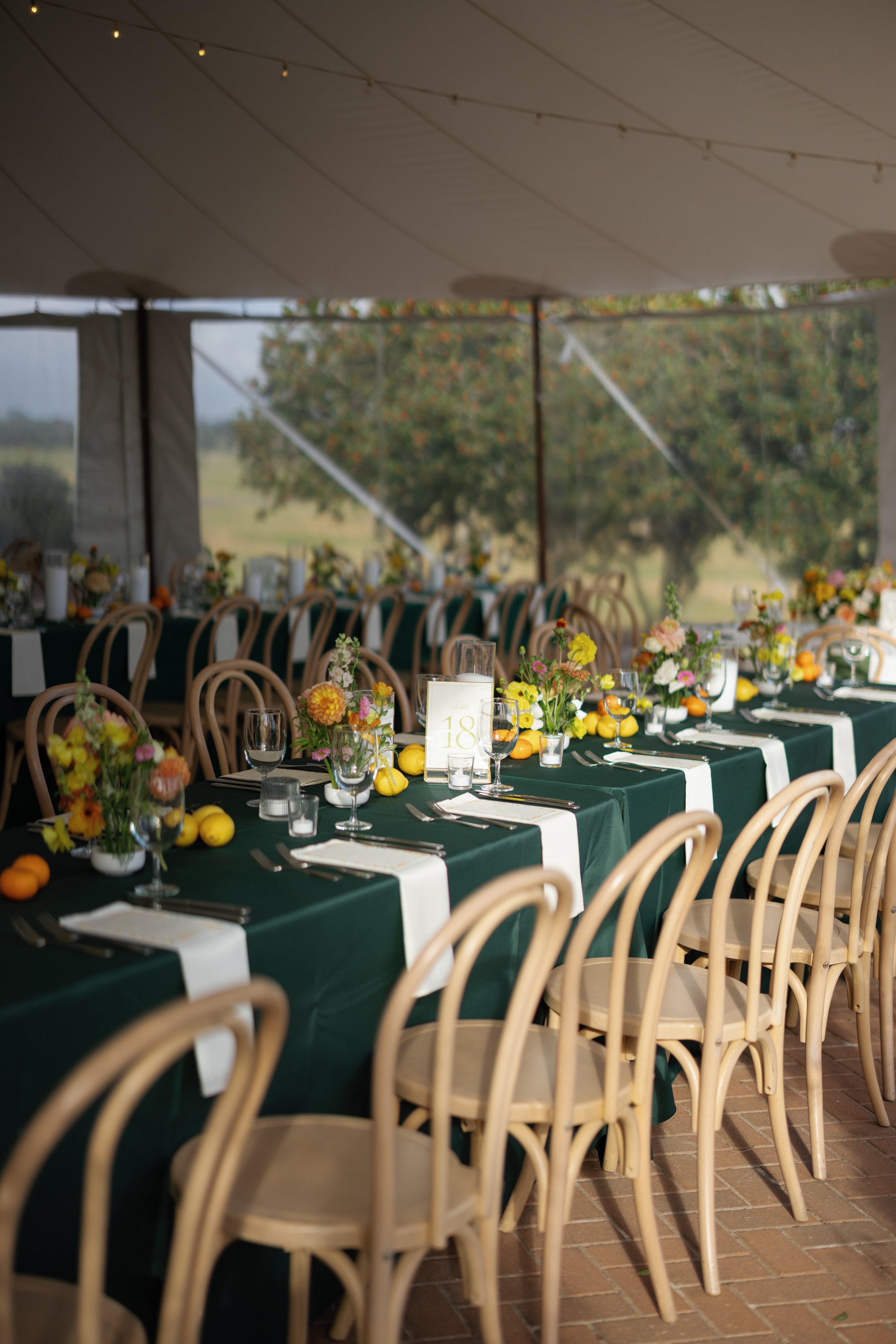 The Pavilion at Patriots Point Links Tented Wedding Reception