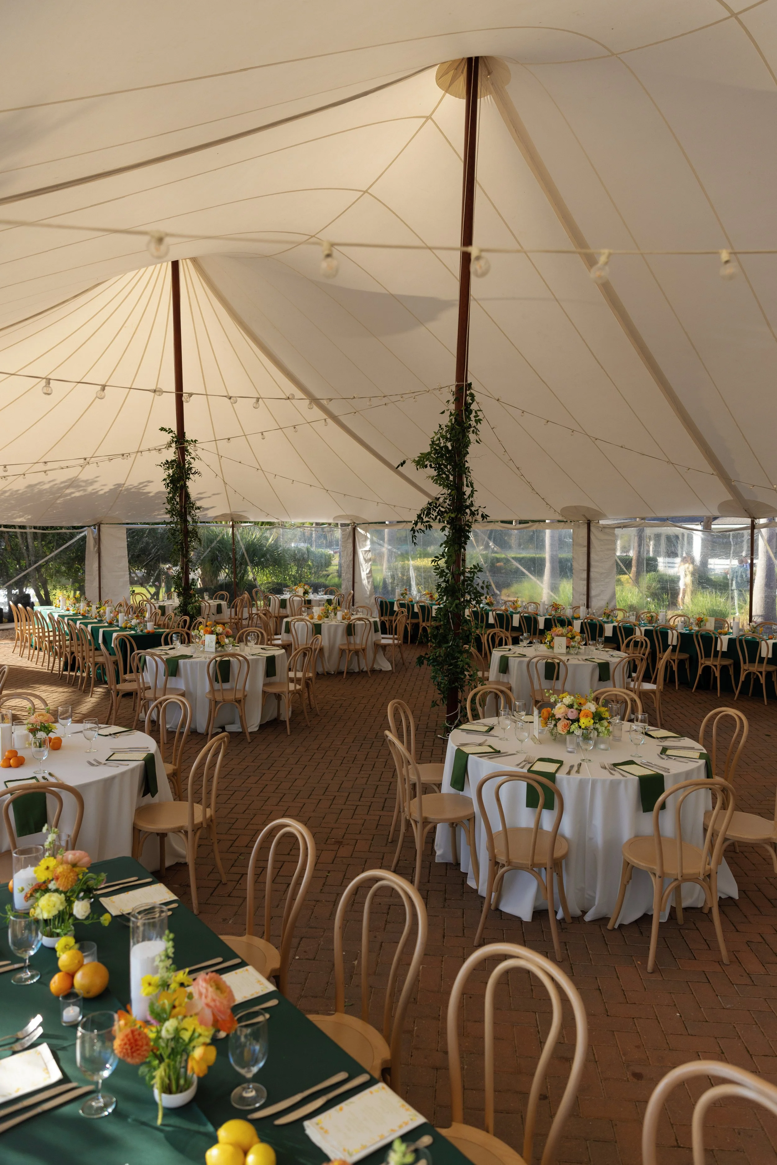 The Pavilion at Patriots Point Links Tented Wedding Reception