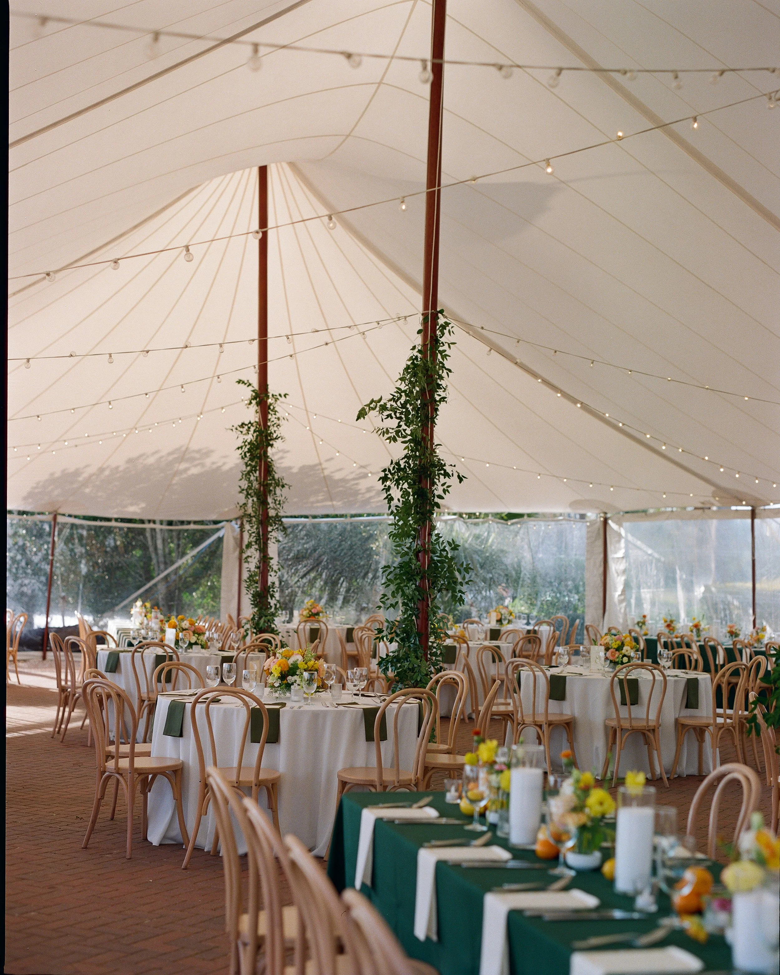 The Pavilion at Patriots Point Links Tented Wedding Reception