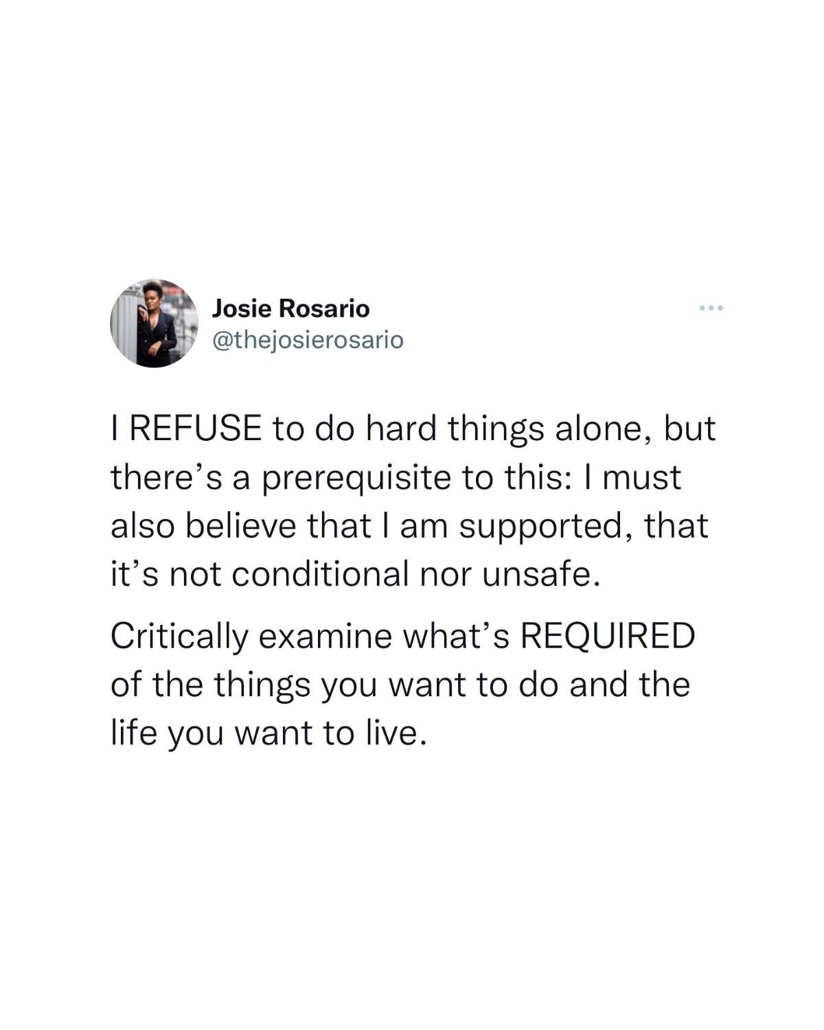 Sometimes we struggle to get to the things we want bc we're unaware of what's required. Simply acknowledging the desire is step 1.

And sometimes, what's required is easy to see, it's black and white. Other times, it's a bit more nuanced, especially 