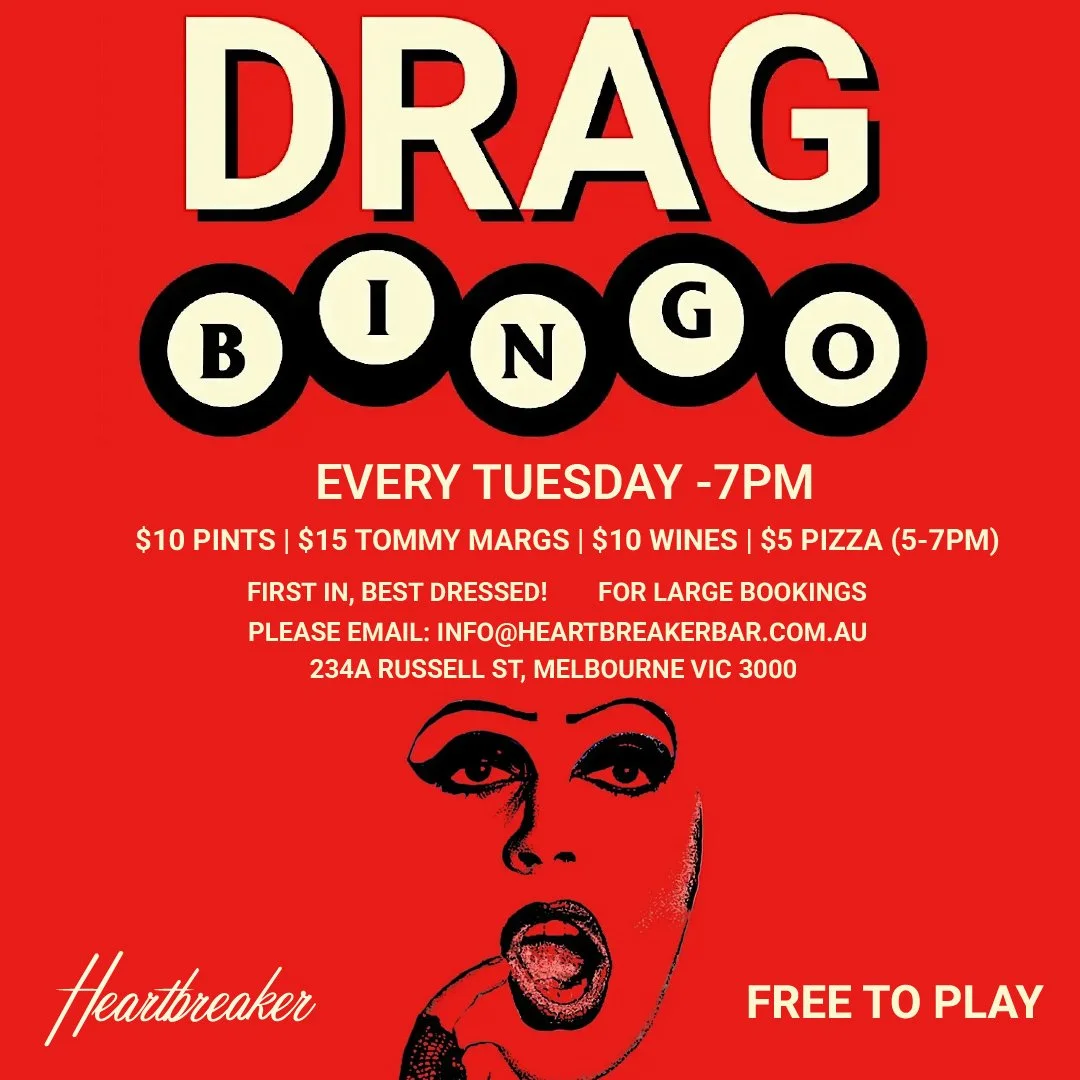 Drag bingo melbourne cbd heartbreaker melbourne's best bars lgbtq friendly bar