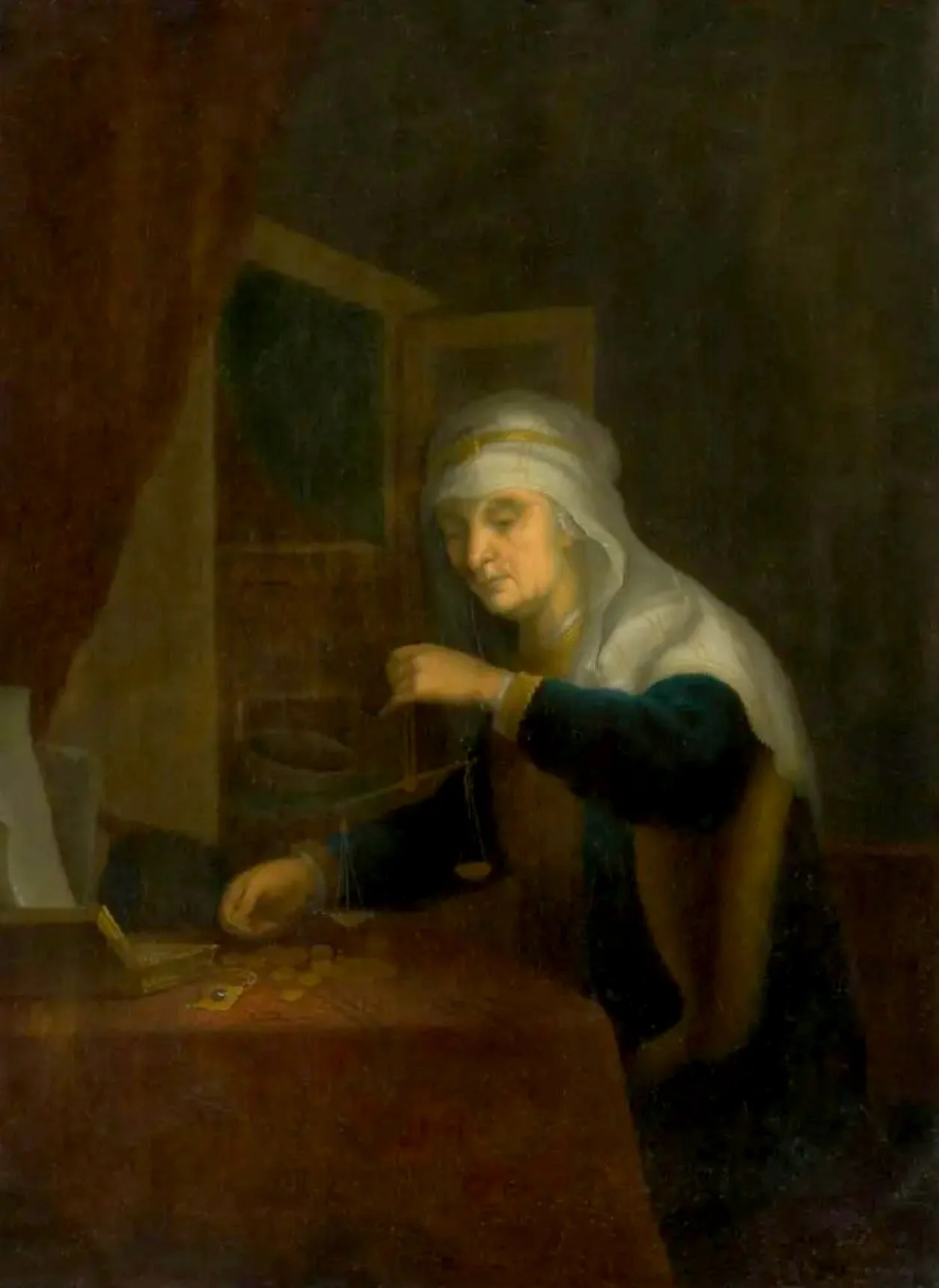 The Weighing of Gold by Rembrandt