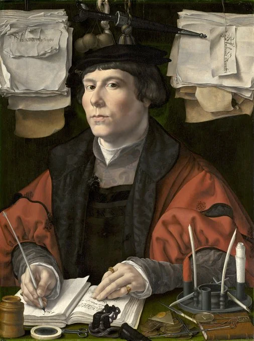 Portrait of a Merchant by Jan Gossaert, circa 1530.