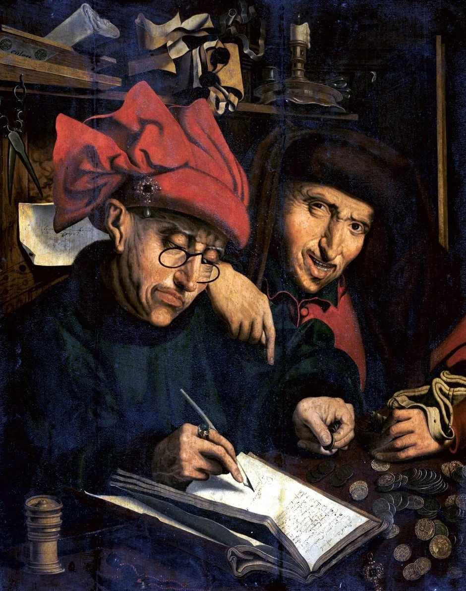 Two Tax collectors in their office-After Reymerswaele-16th century or later-Oil on Canvas