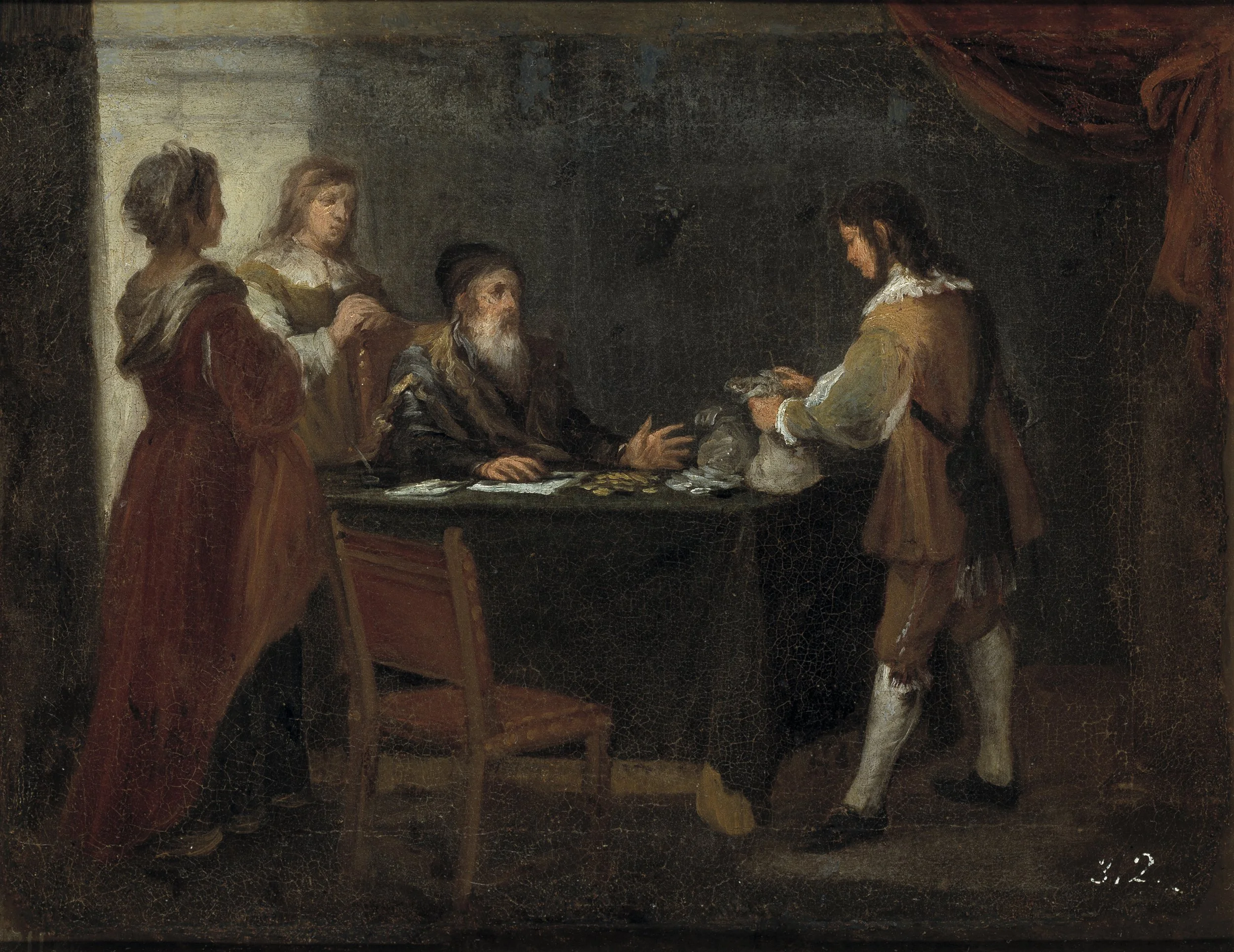 The Prodigal Son receiving his Inheritance by Spanish painter Bartolomé Esteban Murillo, between circa 1660 and circa 1665.
The work represents the prodigal Son,
who is the protagonist of one of the
Parables of Jesus Christ, receiving from hands from