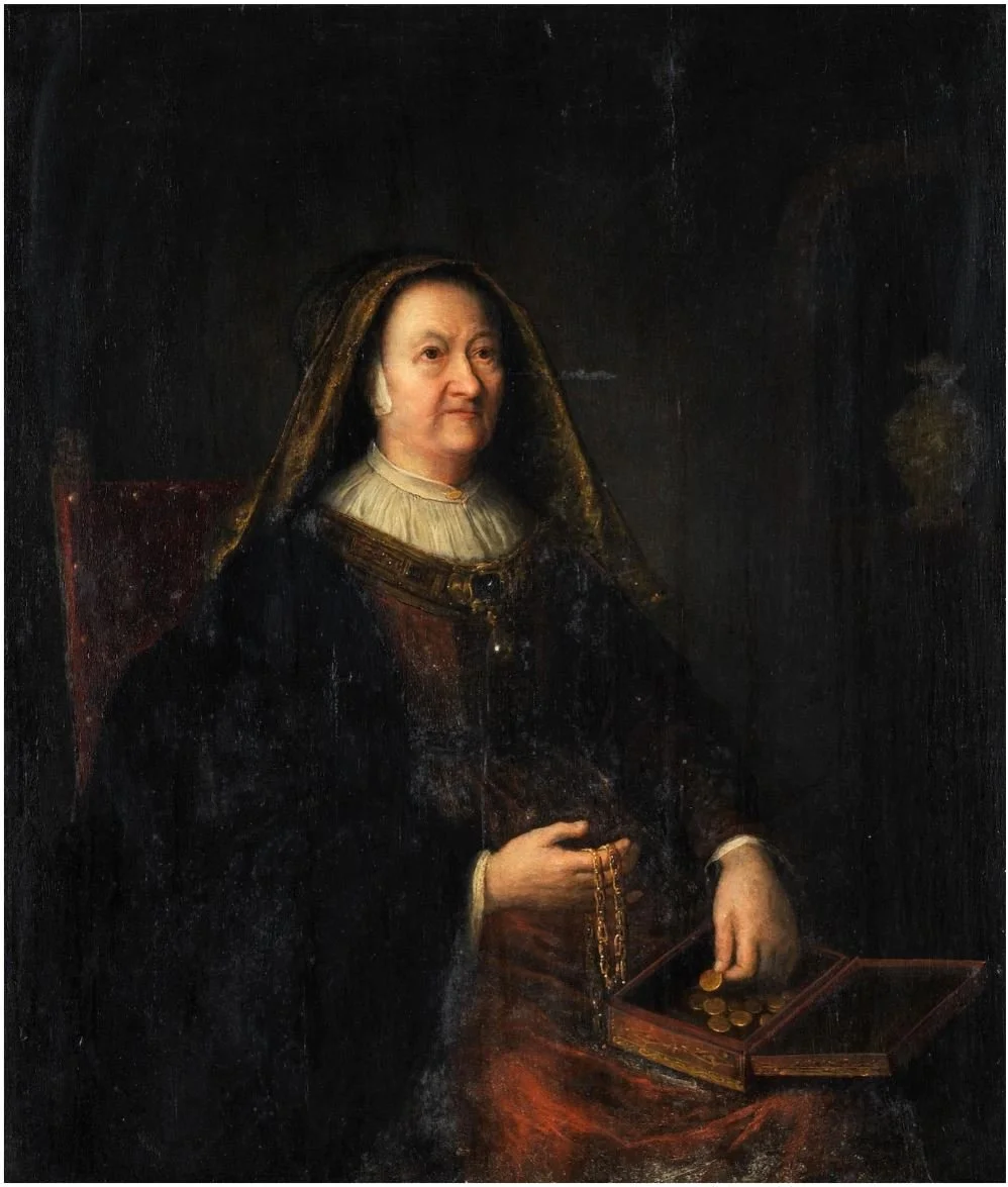 An Allegory of Greed by Pieter Verelst, circa 1668.