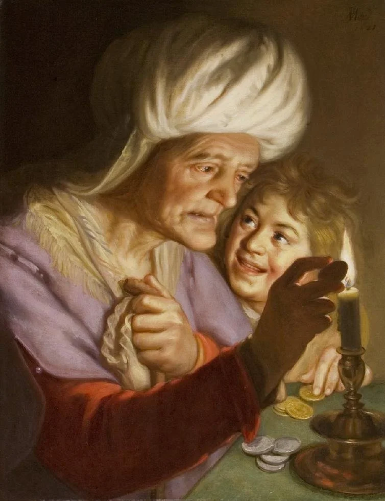 Paulus Moreelse's 1621 painting of "The Allegory of Avarice"