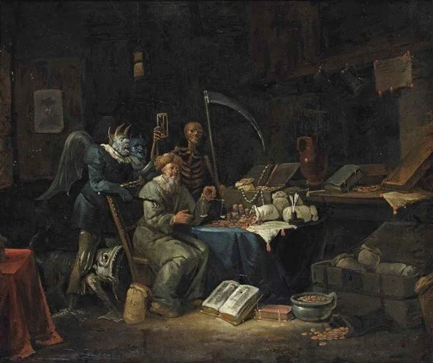 Allegory of greed by Egbert van Heemskerck the Younger