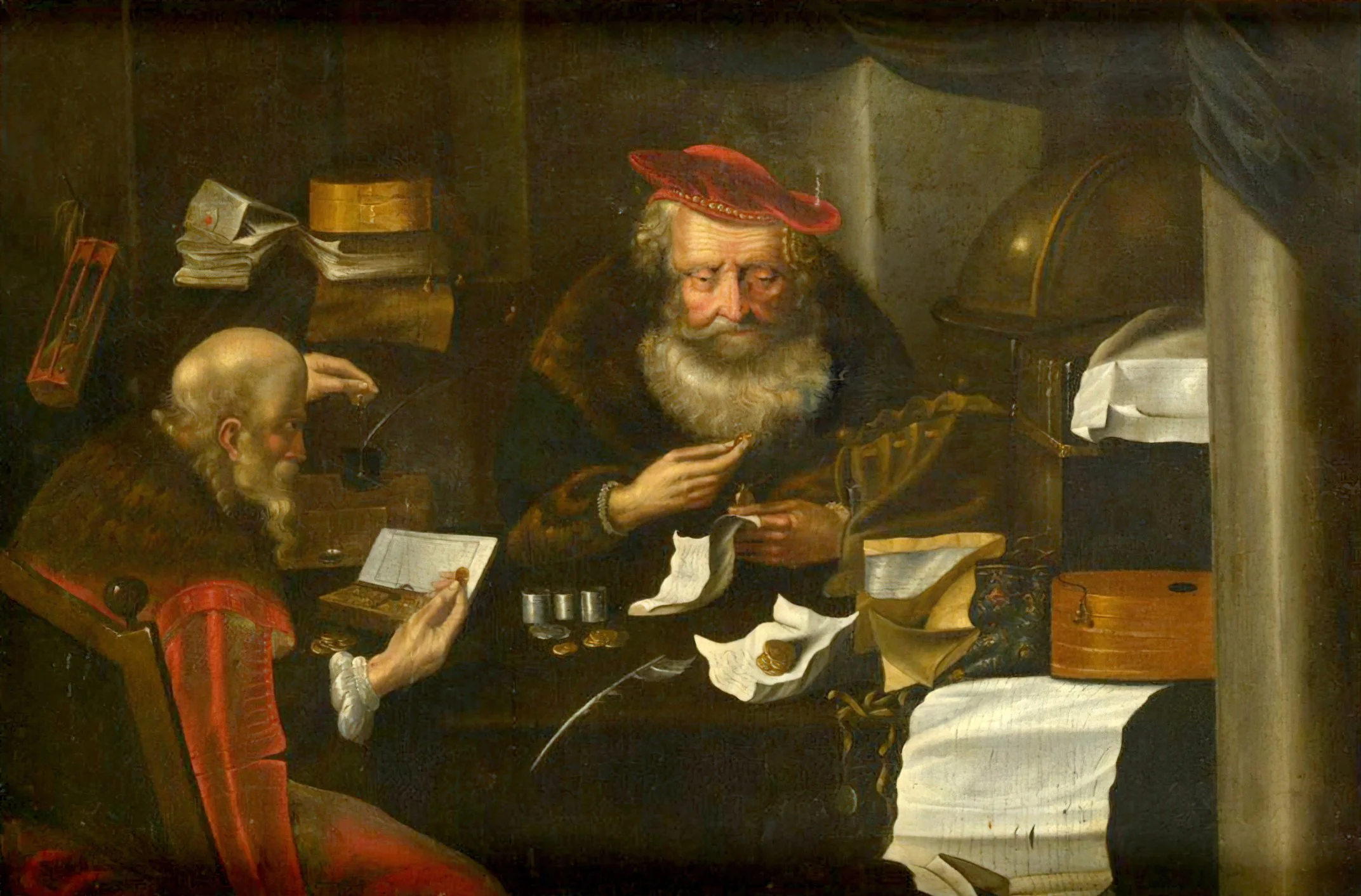 Money Changers by Salomon Komimck- 1609-1659.