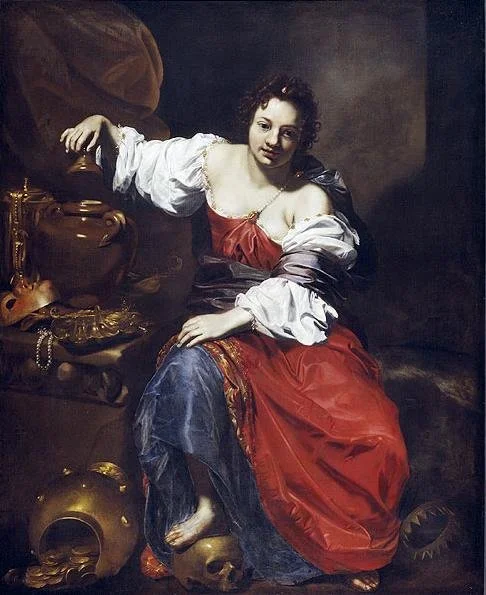 Allegory of Vanity - Pandora by Nicolas Régnier-1626, oil on Canvas