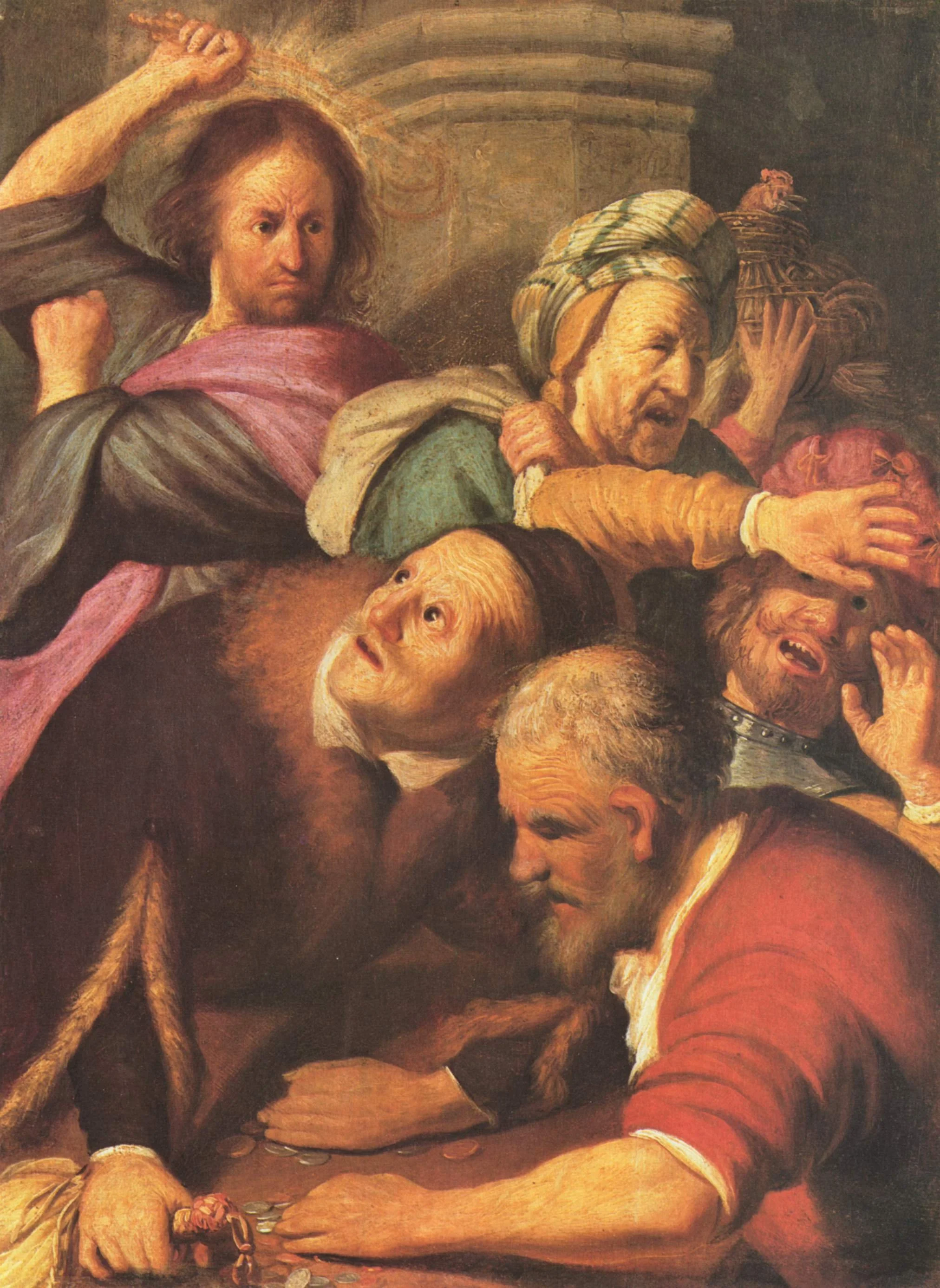 Christ Driving the Money-changers from the Temple by Rembrandt, 1626