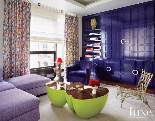  I love using purple and green together and this combination of shades feels fresh and unexpected.  Image via  Brabbu.com &nbsp;and Luxe Interiors &amp; Design 