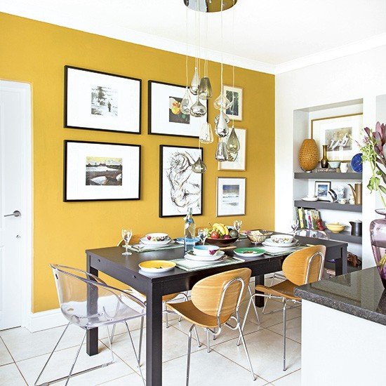 Yellow sale accent wall