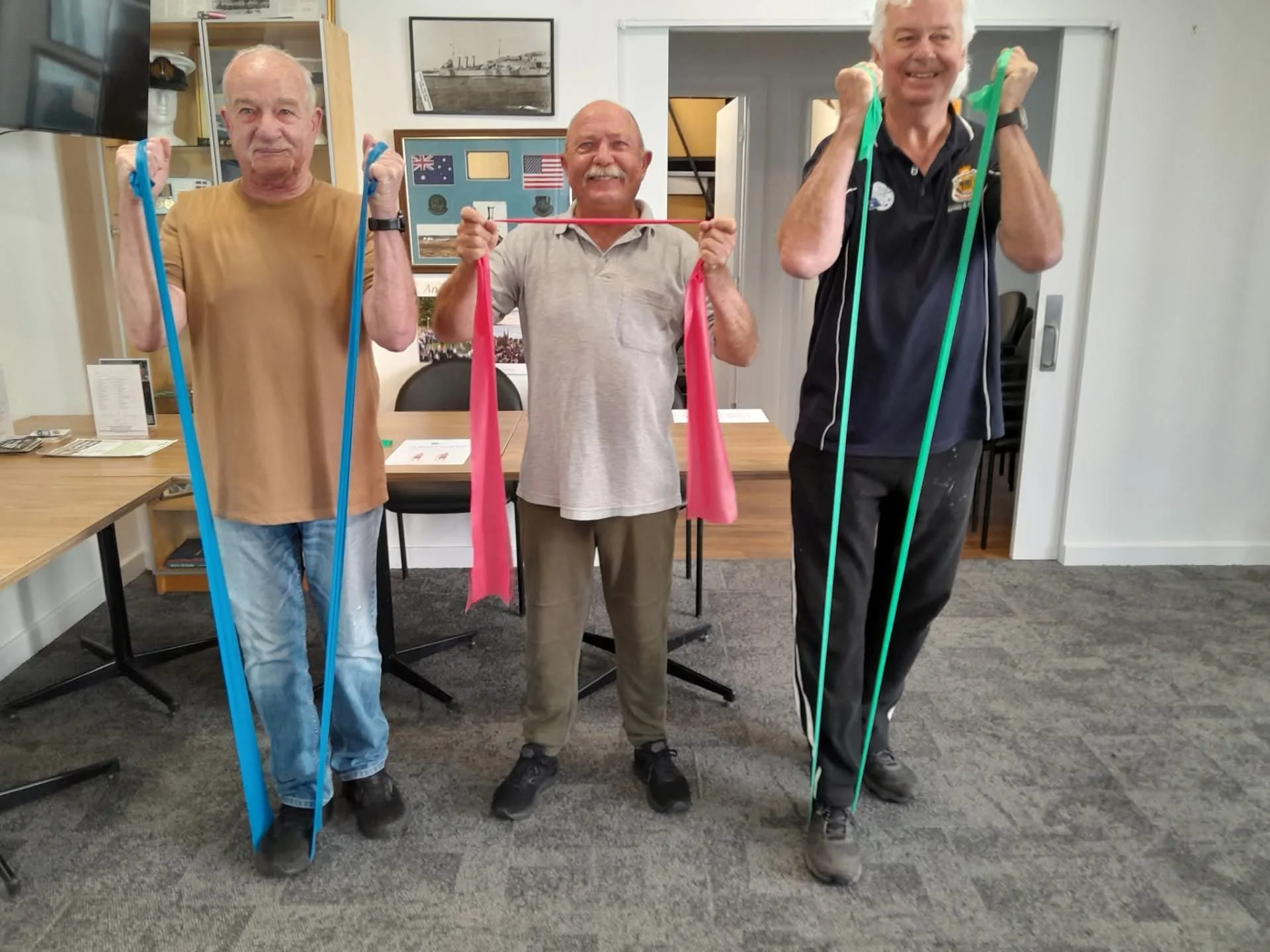 Veterans vitality health & wellbeing program. Exercise activity in the Henley & Grange RSL.