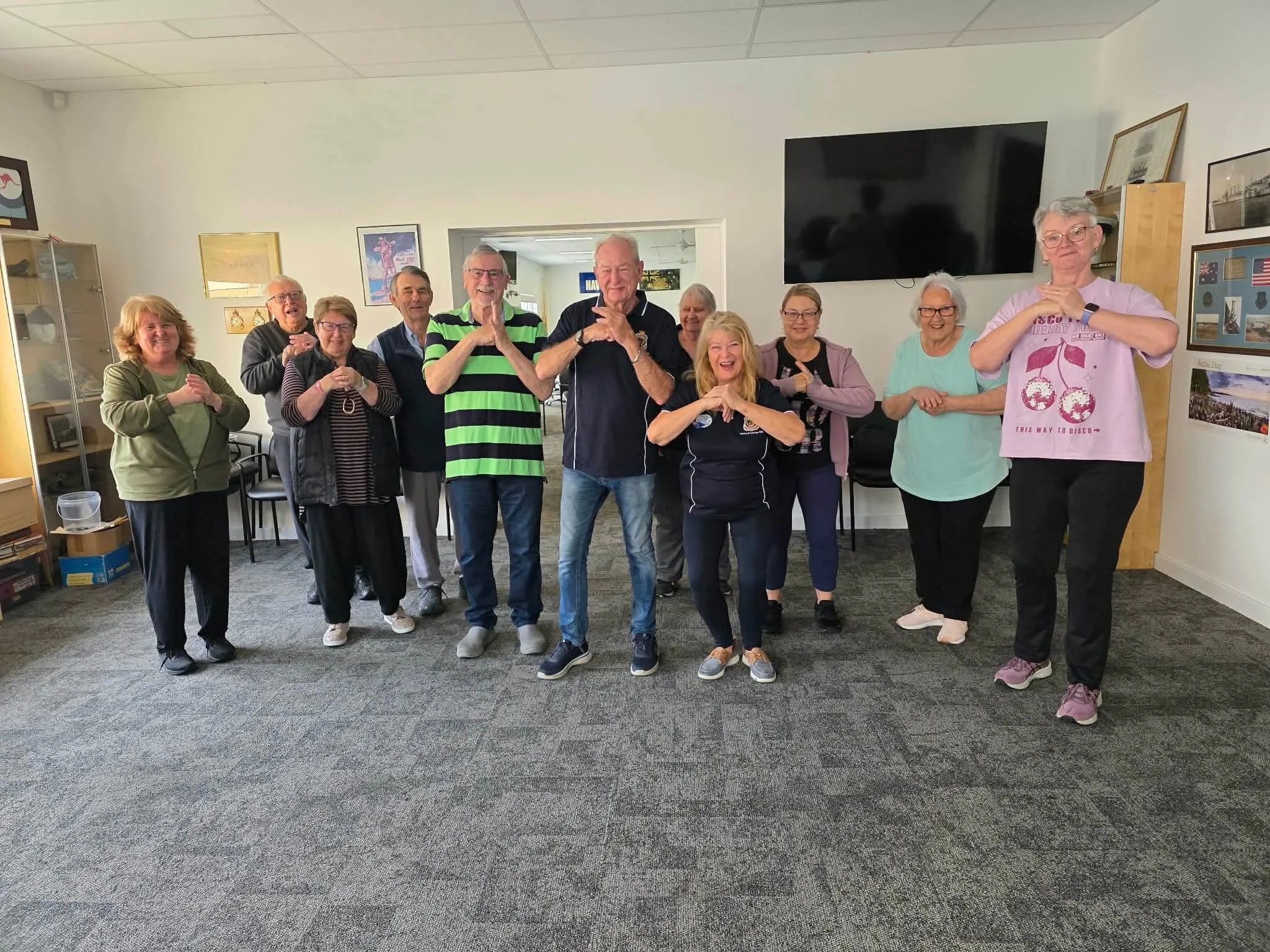 Veterans vitality health & wellbeing program. Exercise activity in the Henley & Grange RSL.
