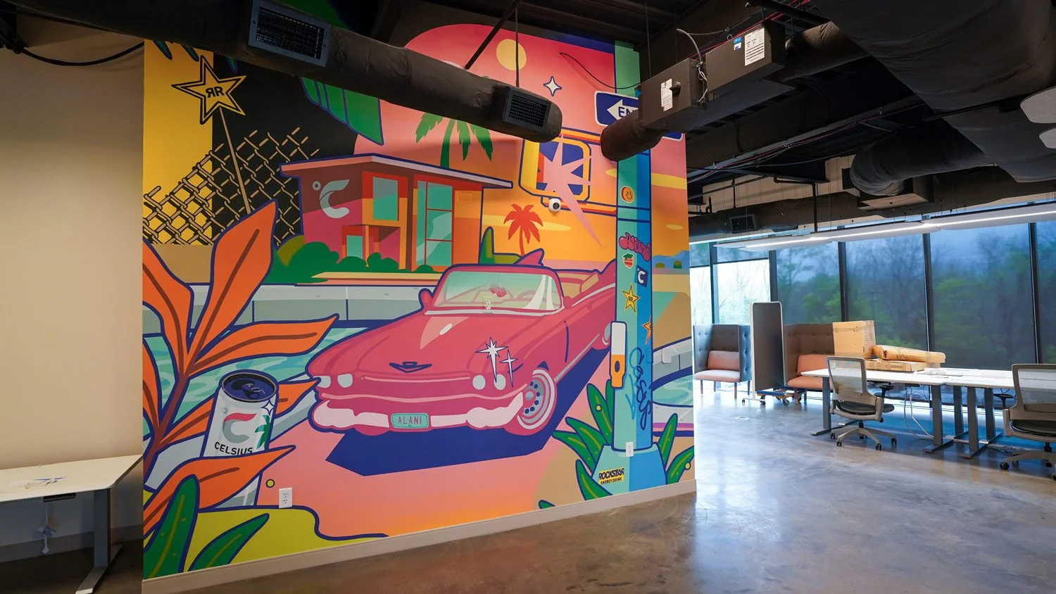 Celsius Alani Nu office mural