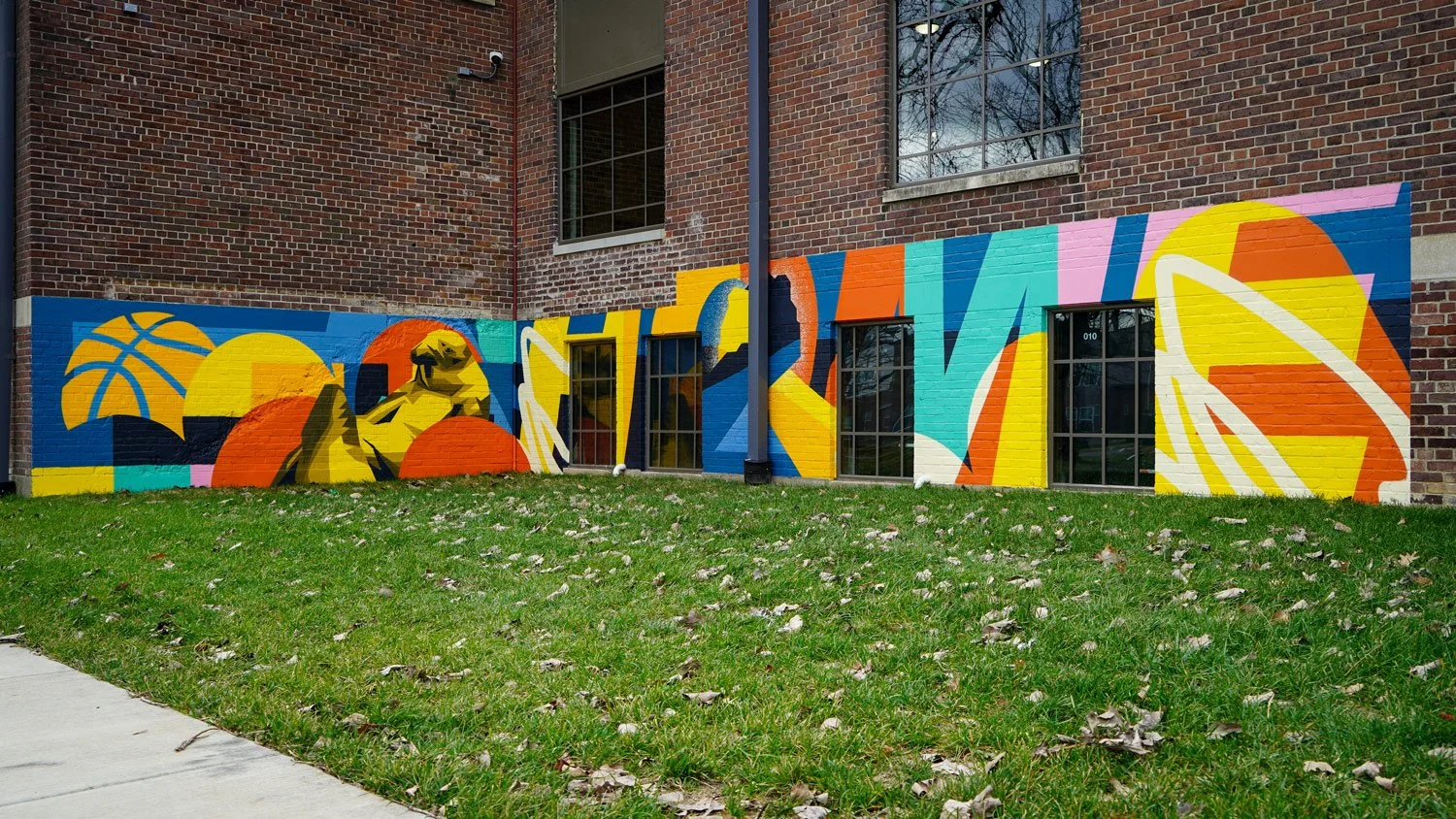 Exterior mural at the Baxter Community Center in Louisville, Kentucky.