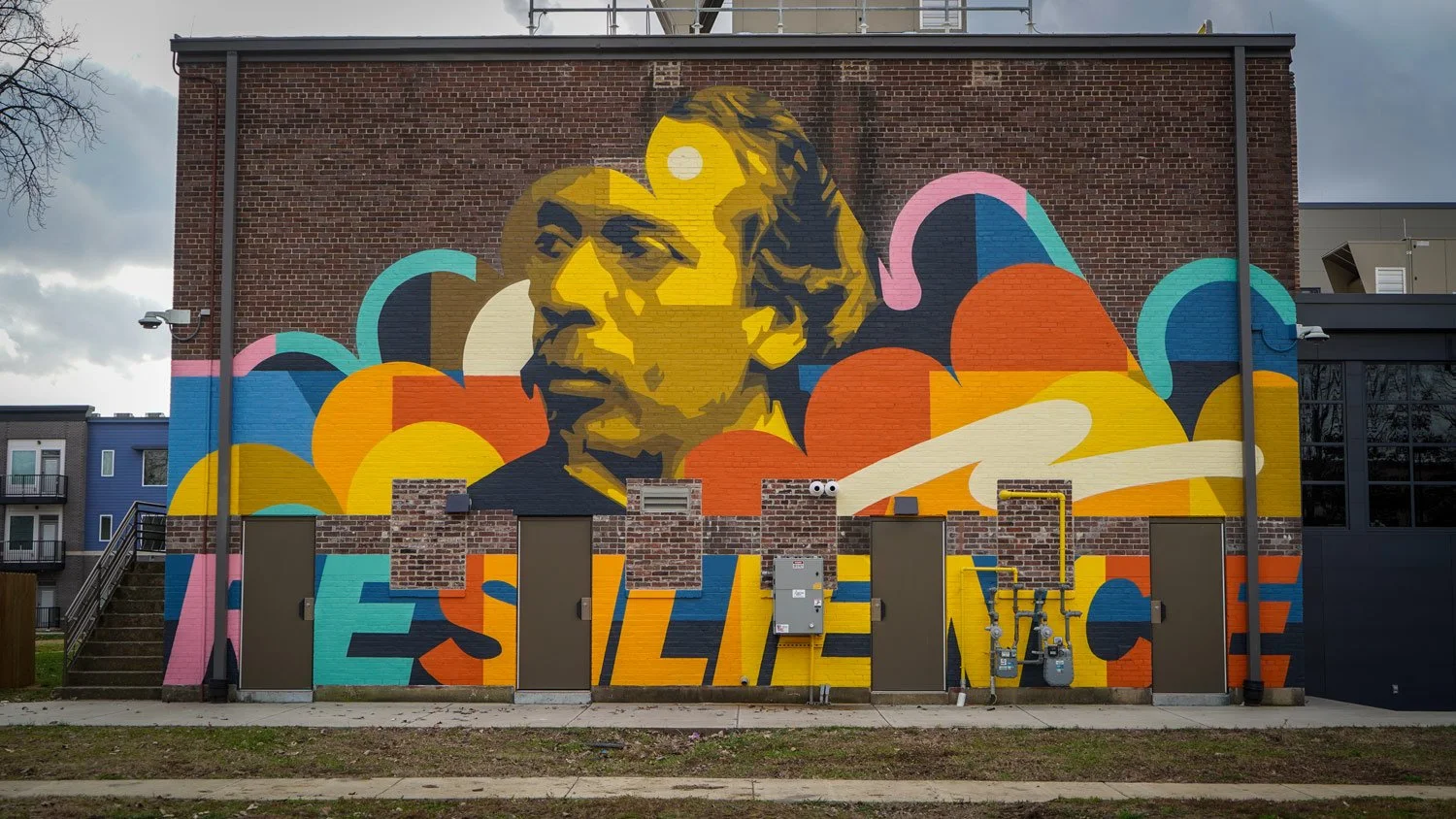 Exterior mural at the Baxter Community Center in Louisville, Kentucky.