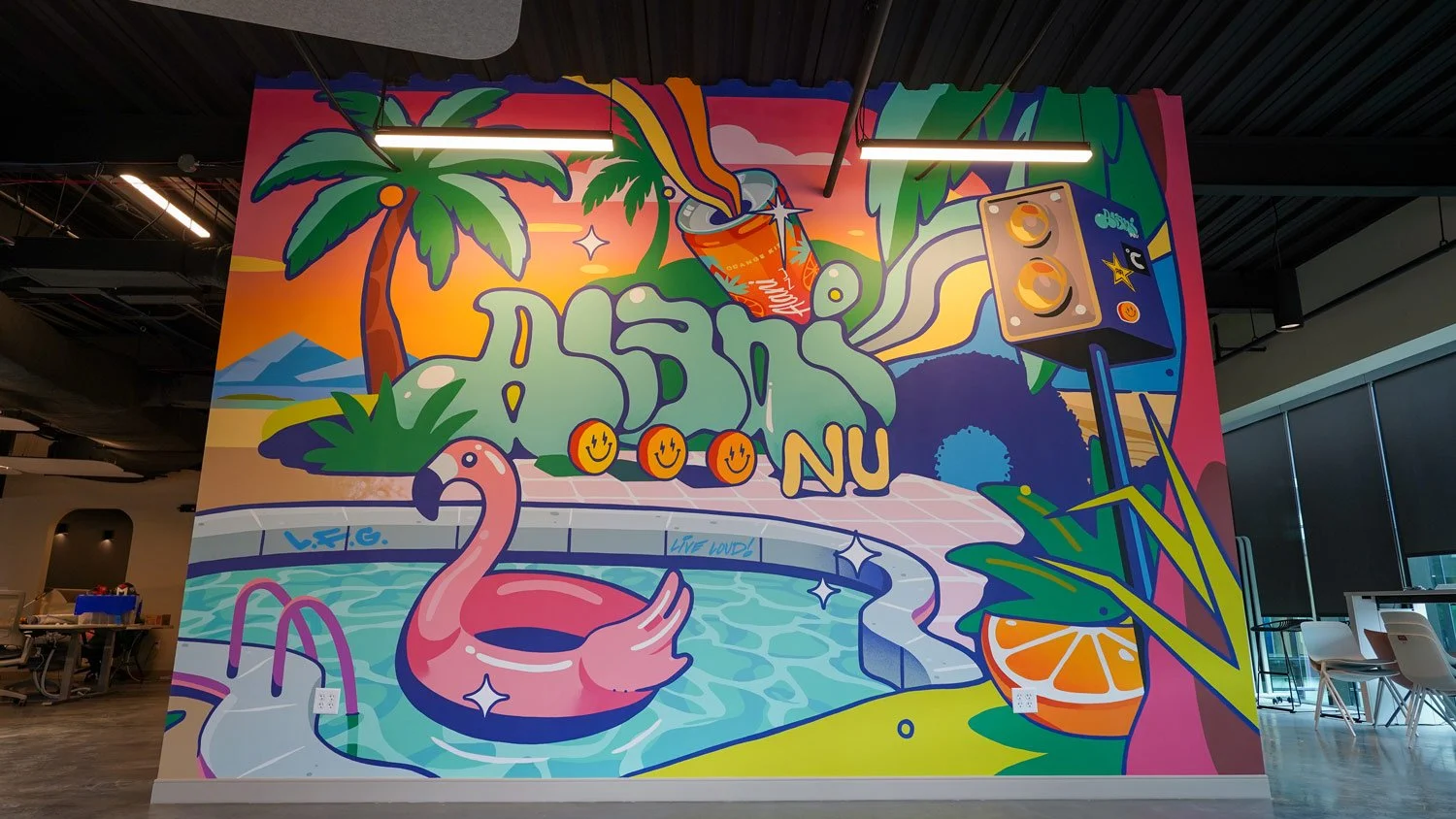 Celsius Alani Nu office mural