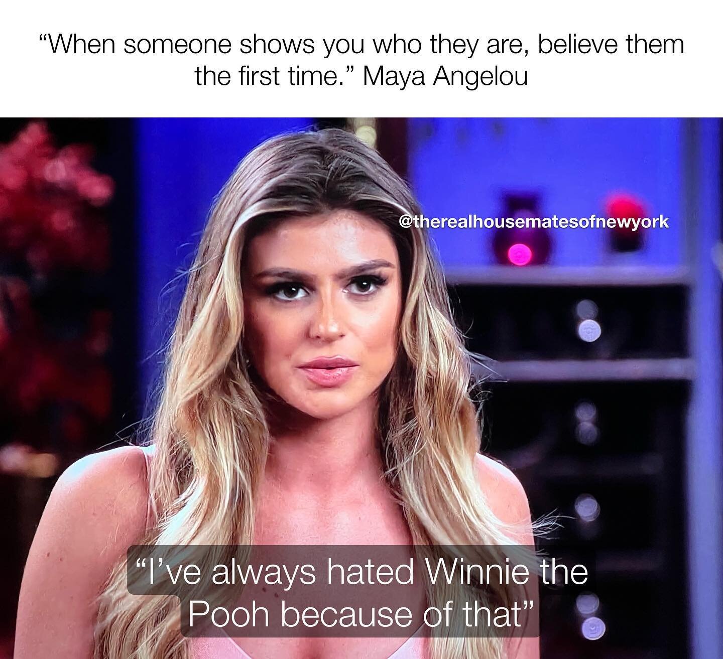 We should&rsquo;ve known. Only a demon could hate Winnie The Pooh. 

#pumprules #vanderpumprules #scandoval #bravotv #teamariana #winniethepooh #evilincarnate #nottodaysatan #howcouldyou #nope #bravoholic #sundayscaries #mayaangelou #podcasters #real