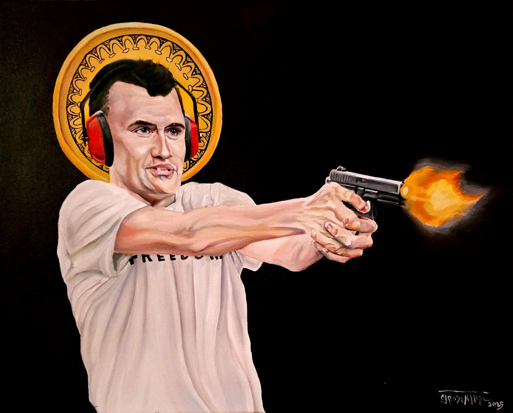 The Sainted Sower, 2025, oil on canvas, 16"x20"