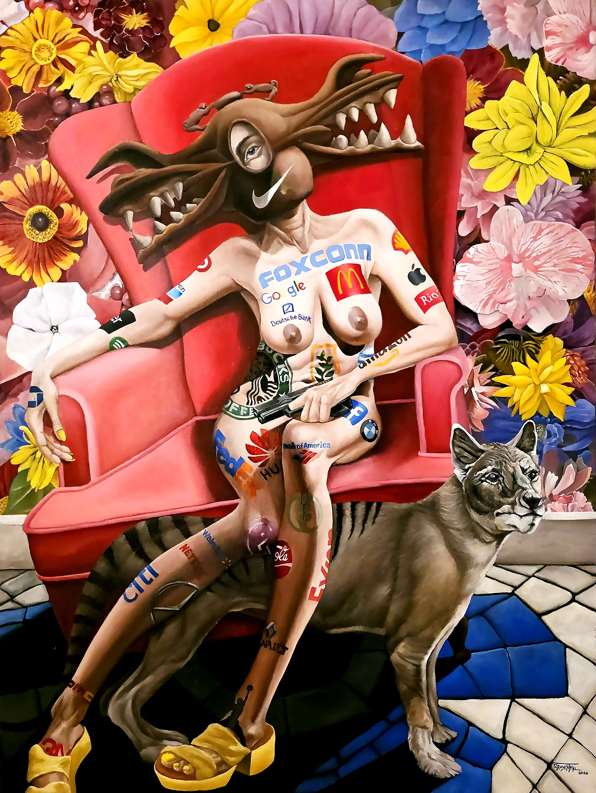 A Diverse Portfolio, 2020, oil on canvas, 40'x30"