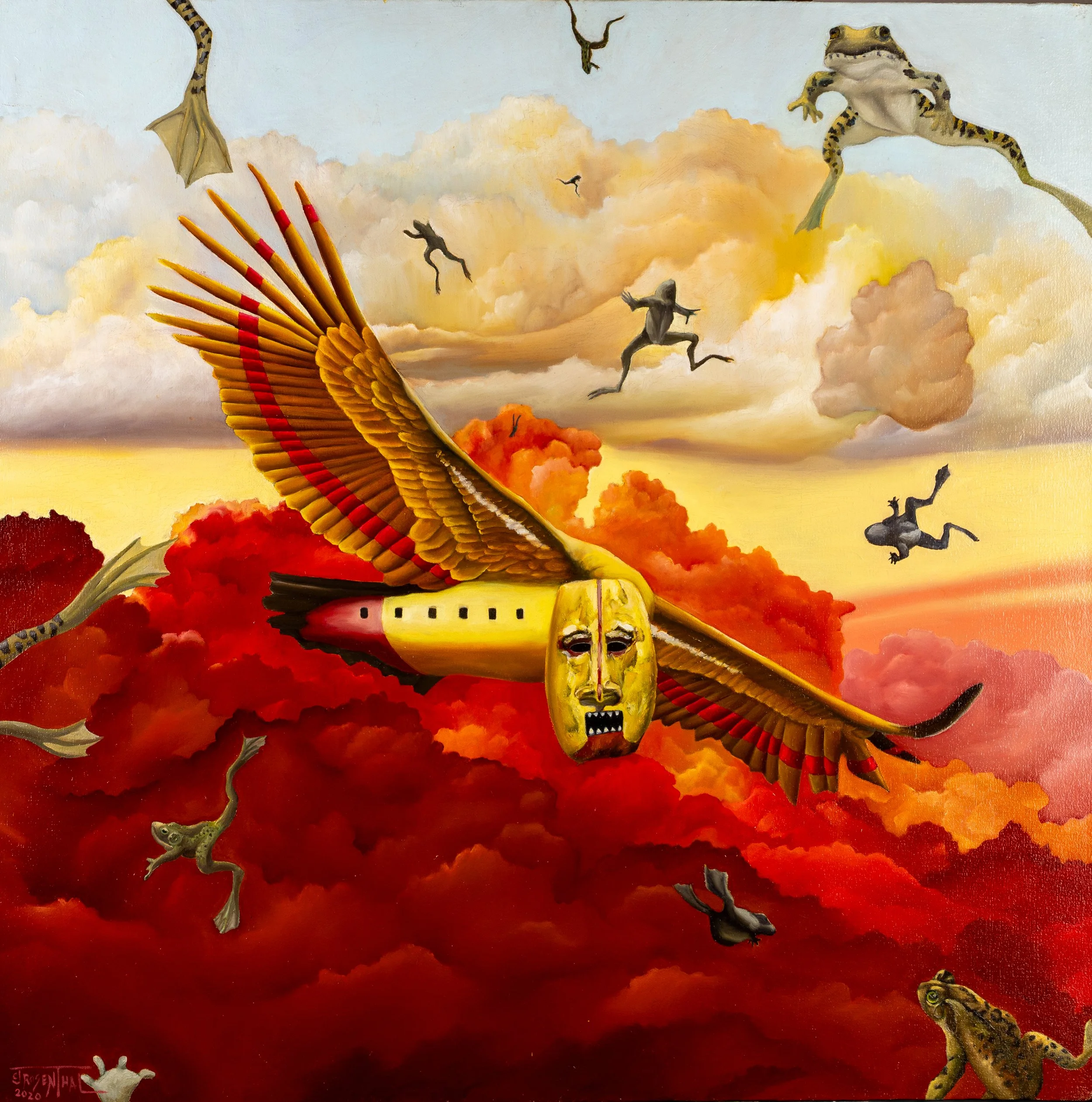 Plague, 2020, oil on canvas, 36"x36"