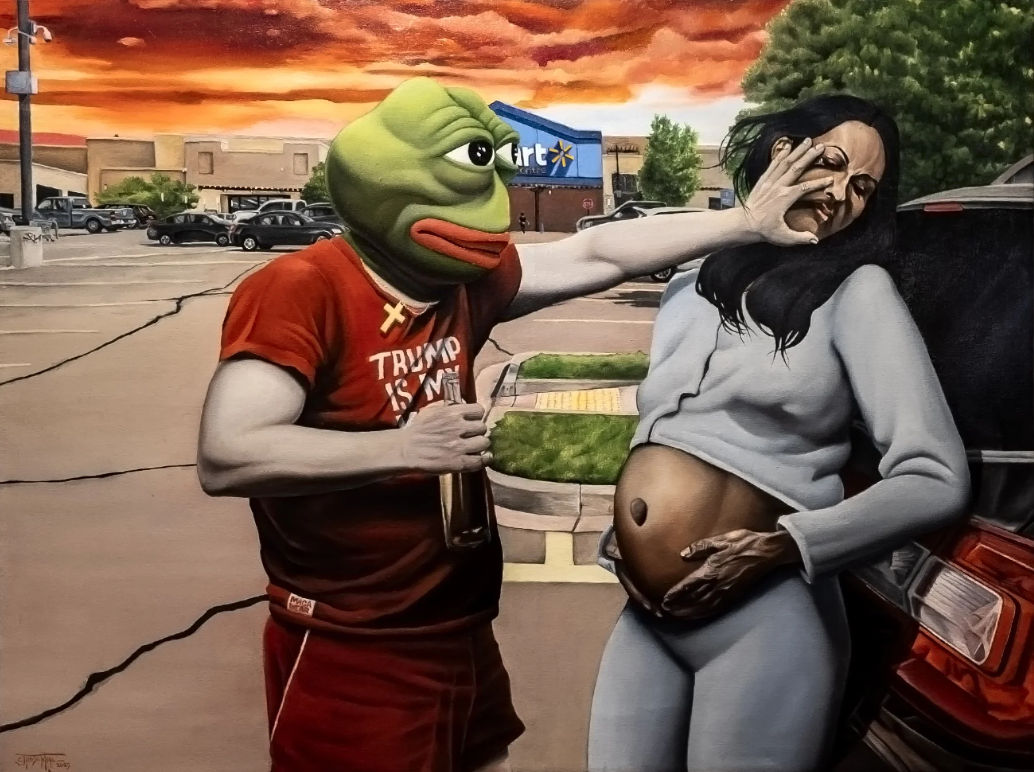 Pro Life, 2025, oil on canvas, 36"x48"