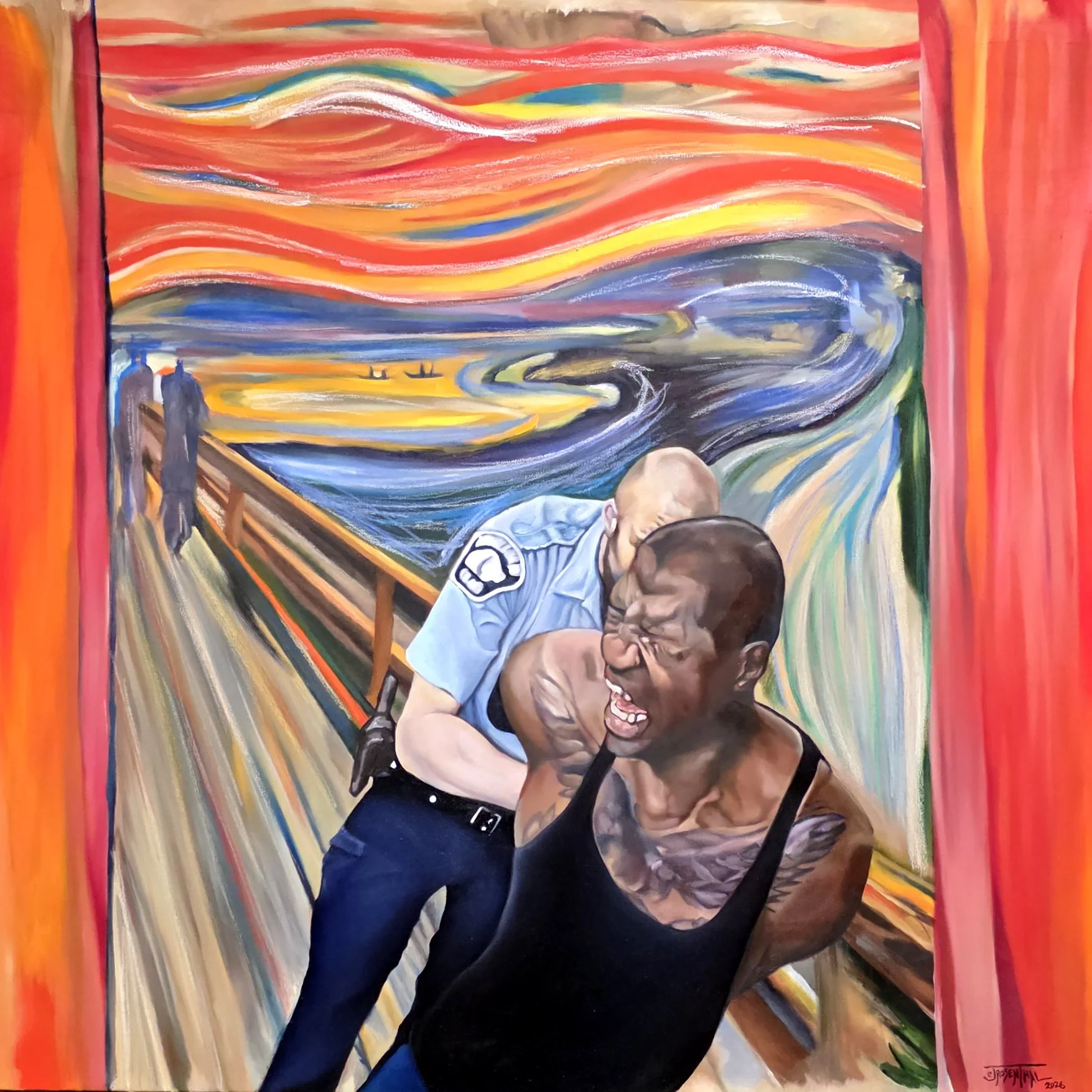 The Scream 2020, 2026, oil on canvas, 36"x36"