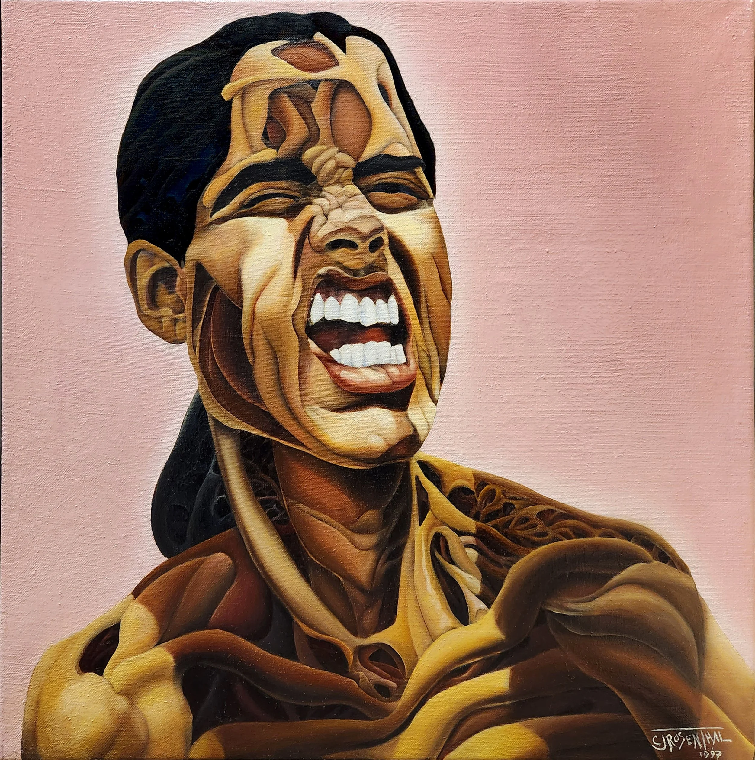 Pammydoolally, 1998, oil on canvas, 22"x22"