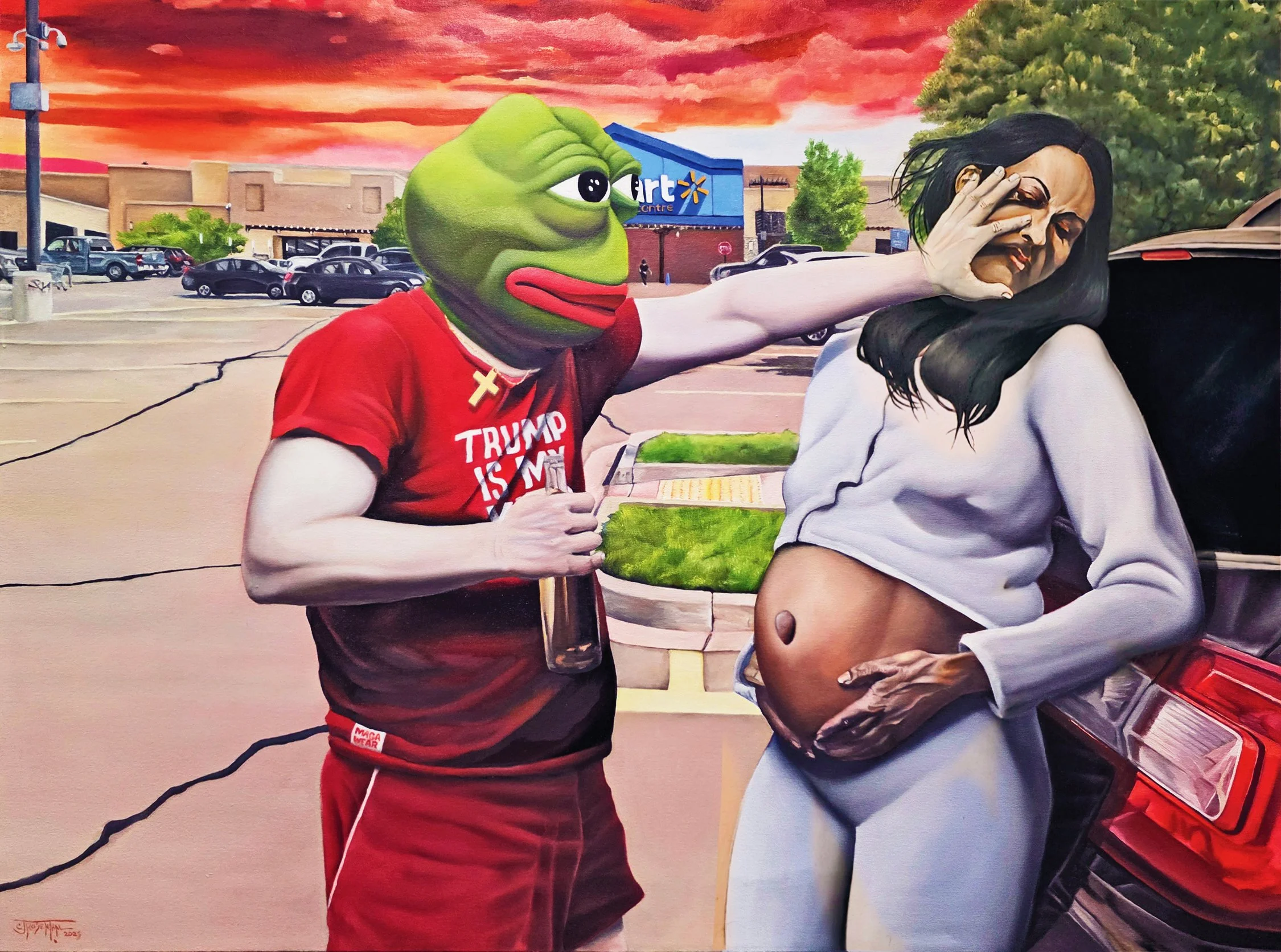 Pro Life, 2025, oil on canvas, 36"x48"