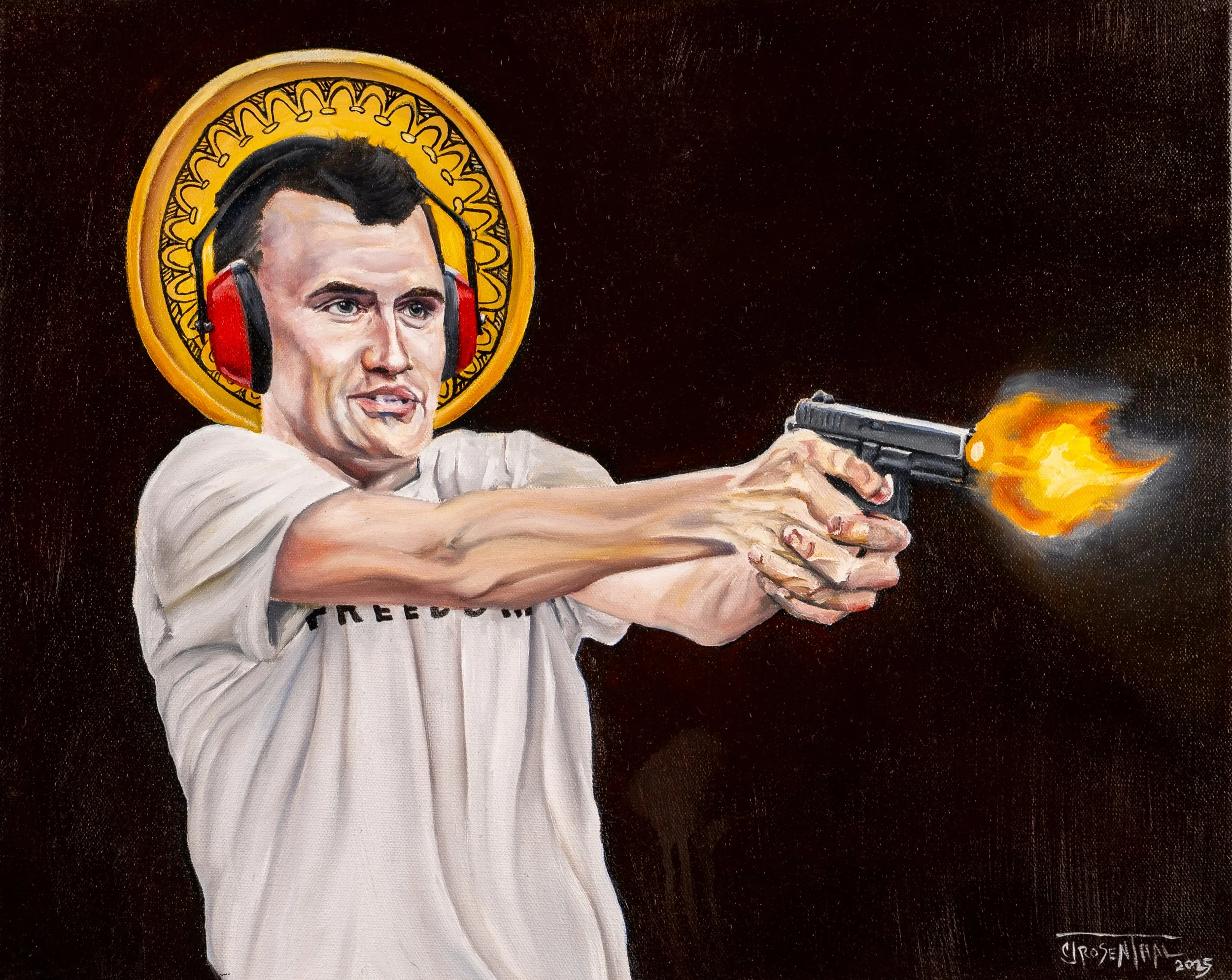 The Sainted Sower, 2025, oil on canvas, 16"x20"
