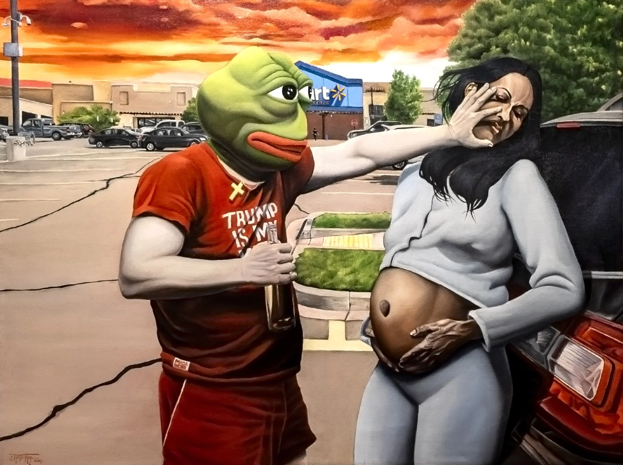 Pro-Life, 2025, oil on canvas, 36"x48"