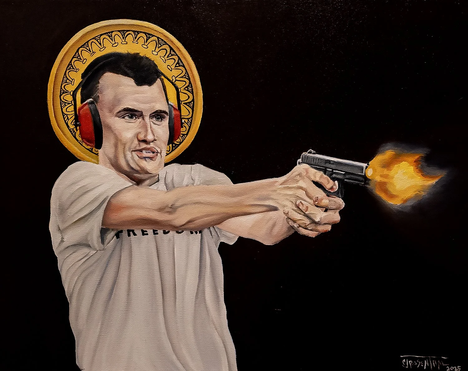 The Sainted Sower, 2025, oil on canvas, 16"x20"