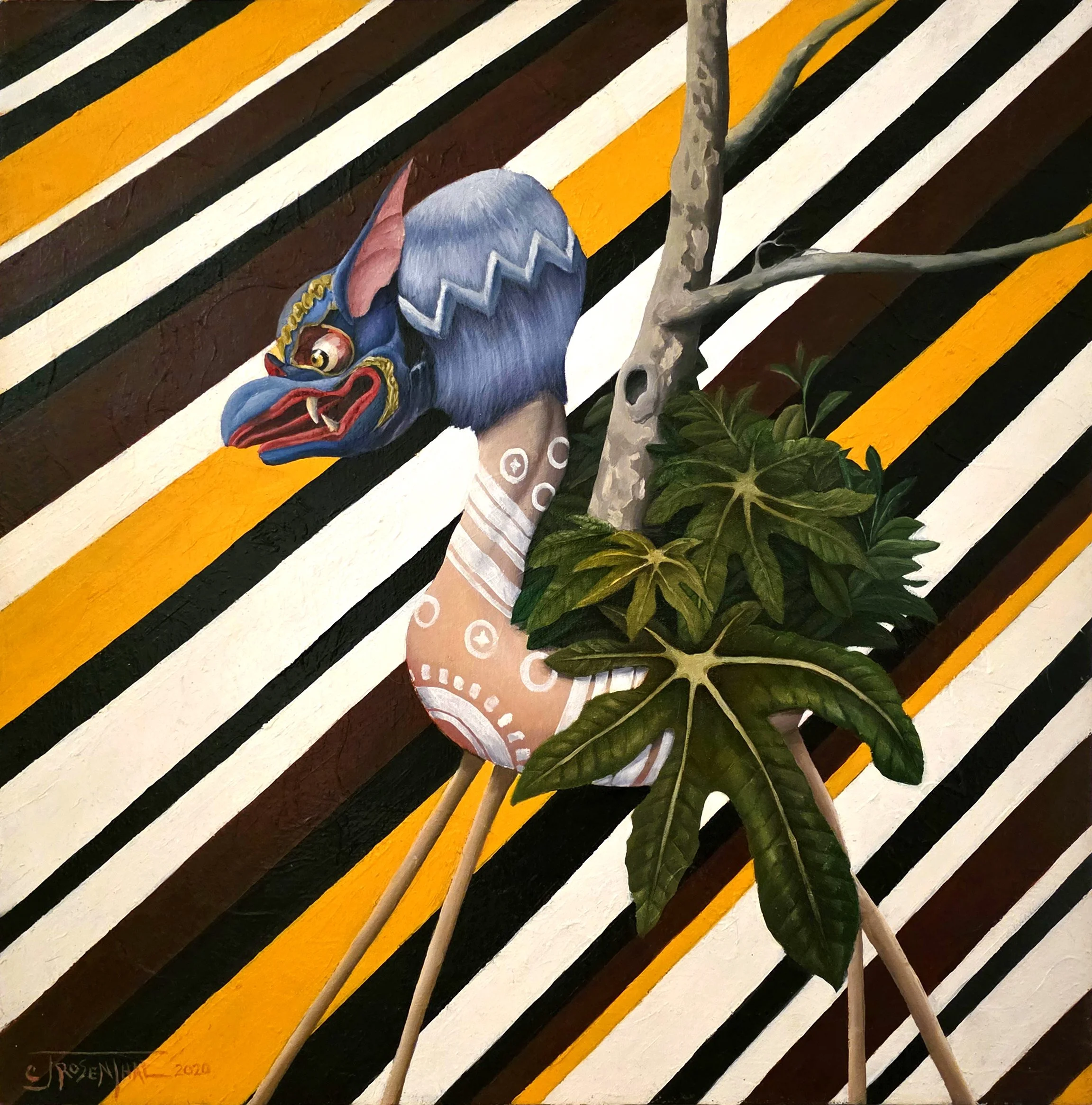 The Garden, 2020, oil on canvas, 24"x24"