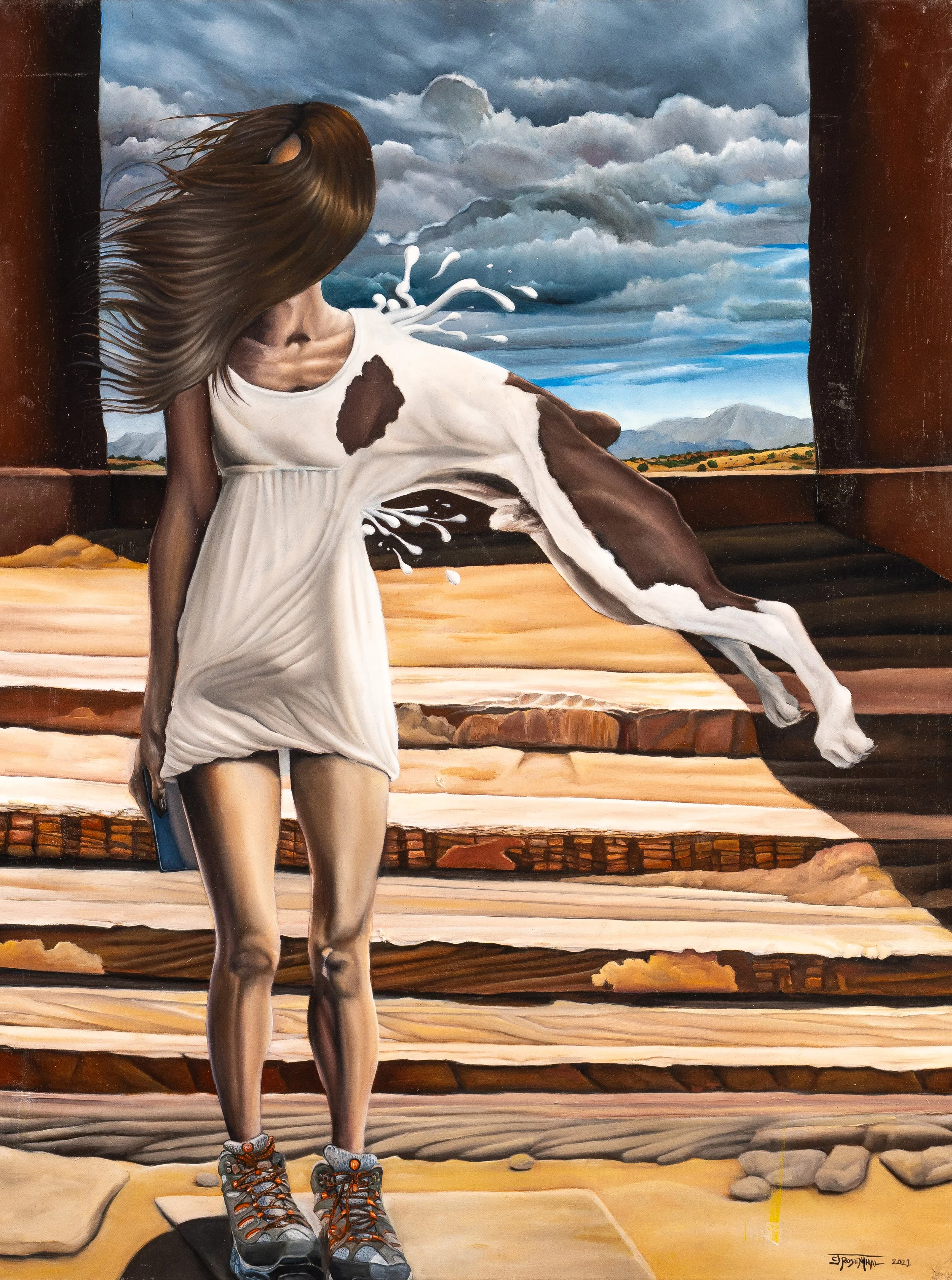 Our Better Nature, 2021, oil on canvas, 40"x30"