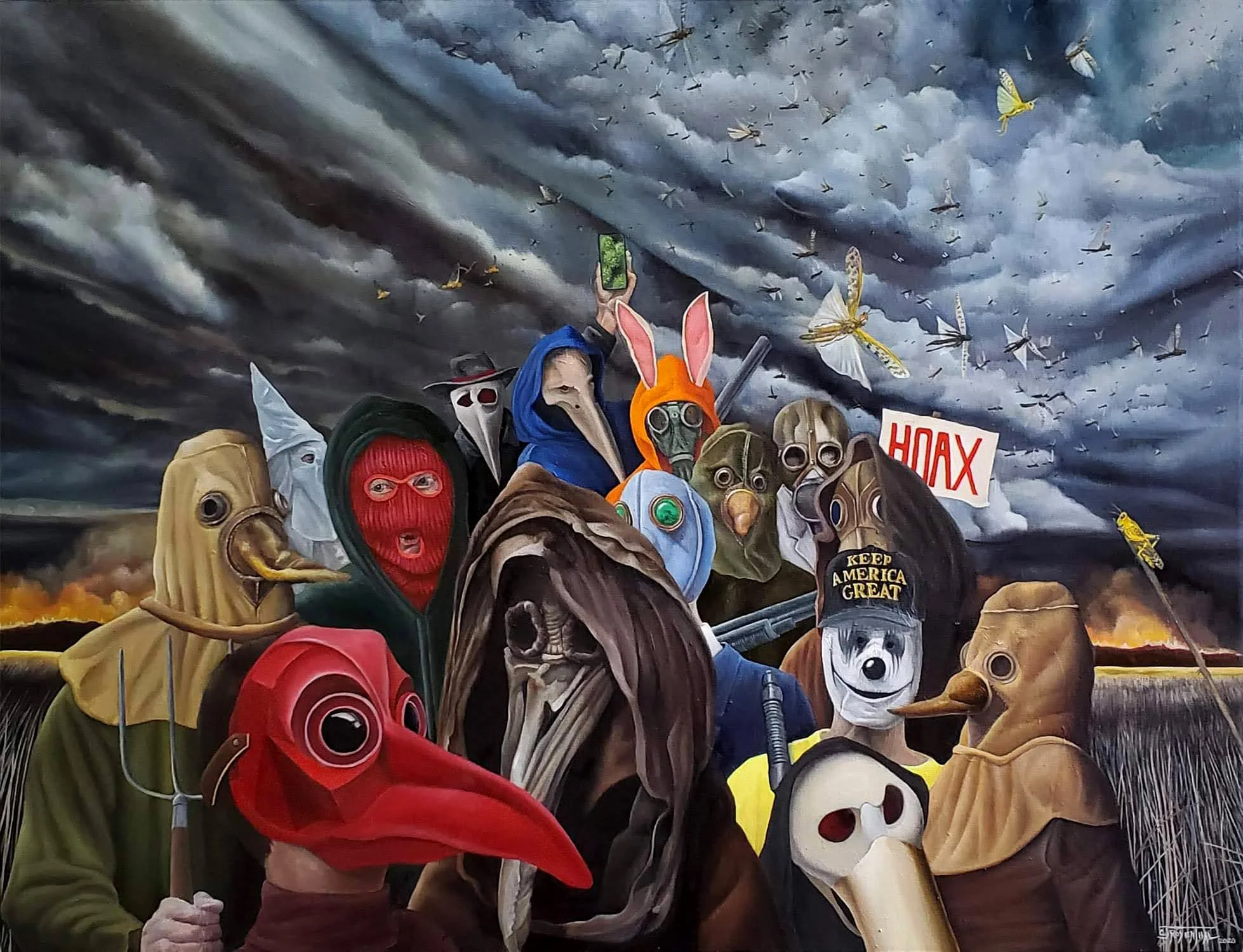 Phenotypic Plasticity, 2019, oil on canvas, 42"x48"
