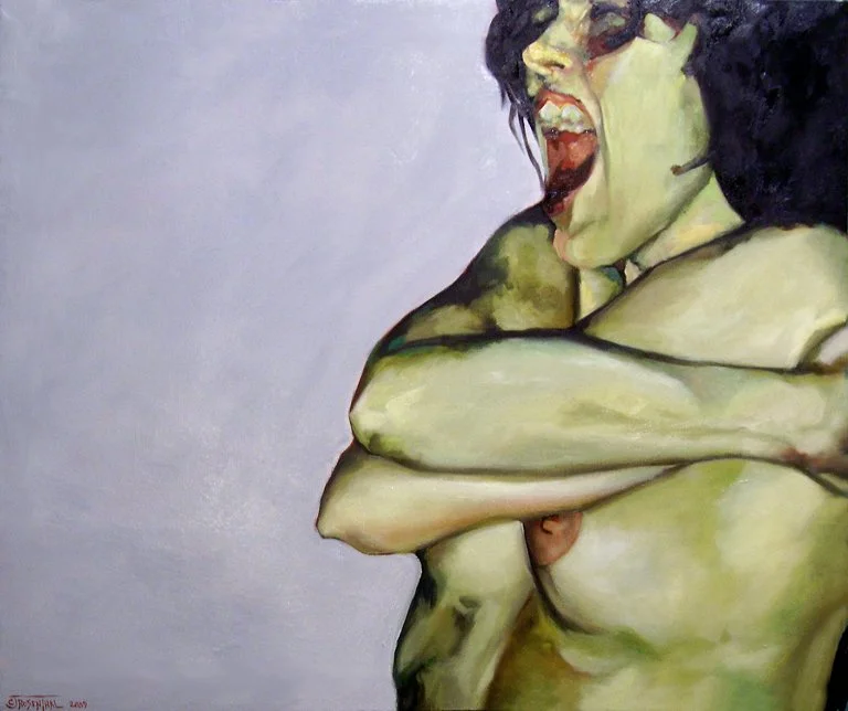 Green Angelique, 2009, oil on canvas, 24"x30"