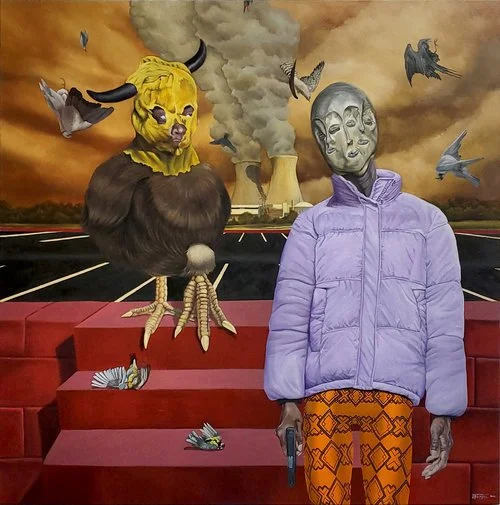 They, 2021, oil on canvas, 54"x54"