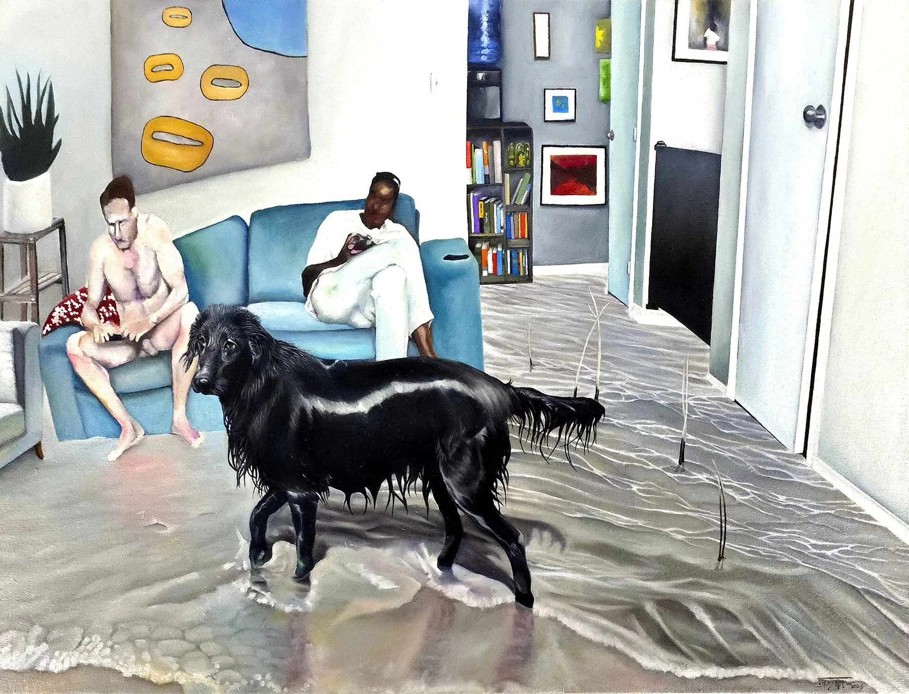 Pecola, Kim and I, 
2025, oil on canvas, 36"x48"